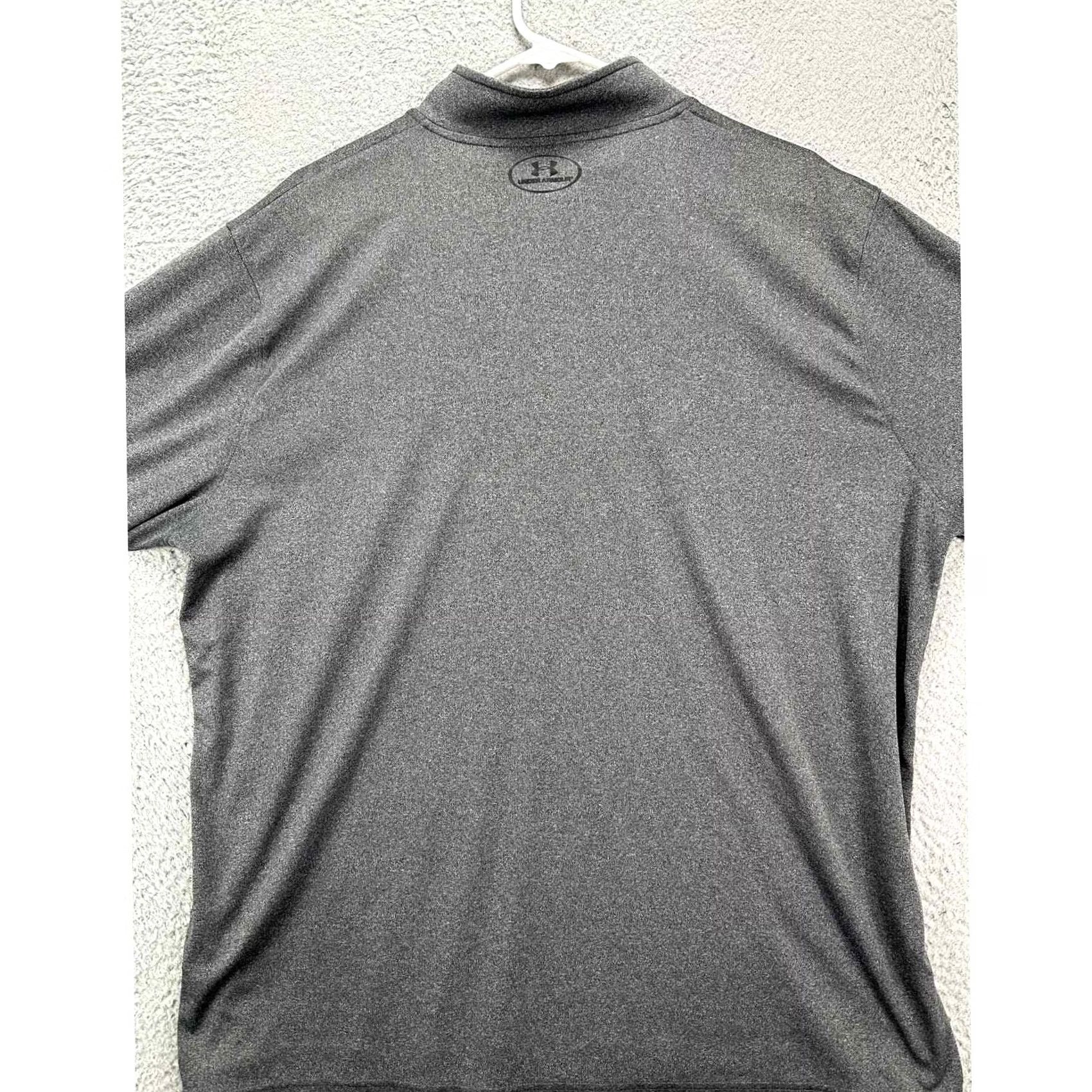 Under Armour Under Armour Heat Gear Pullover Shirt 2XL Men Gray Quarter Zip Lightweight Long Sleeve Breathable Athletic Mock Neck Size US XXL / EU 58 / 5 - 3 Thumbnail