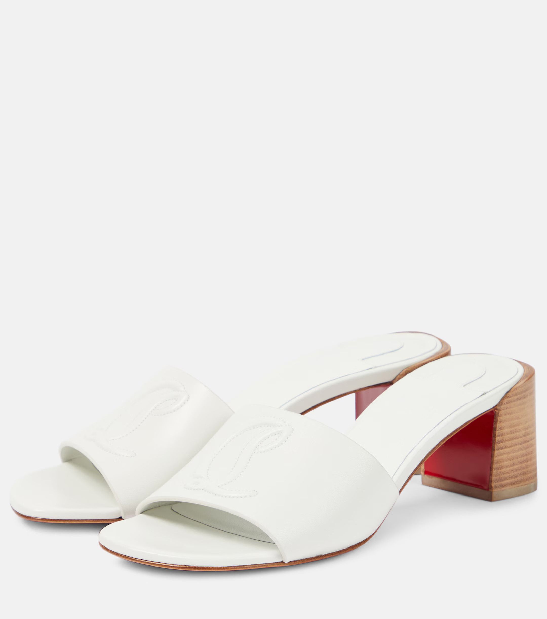 Christian Louboutin o1w1db10425 Sandals in White Size US 10 / IT 40 - 2 Thumbnail