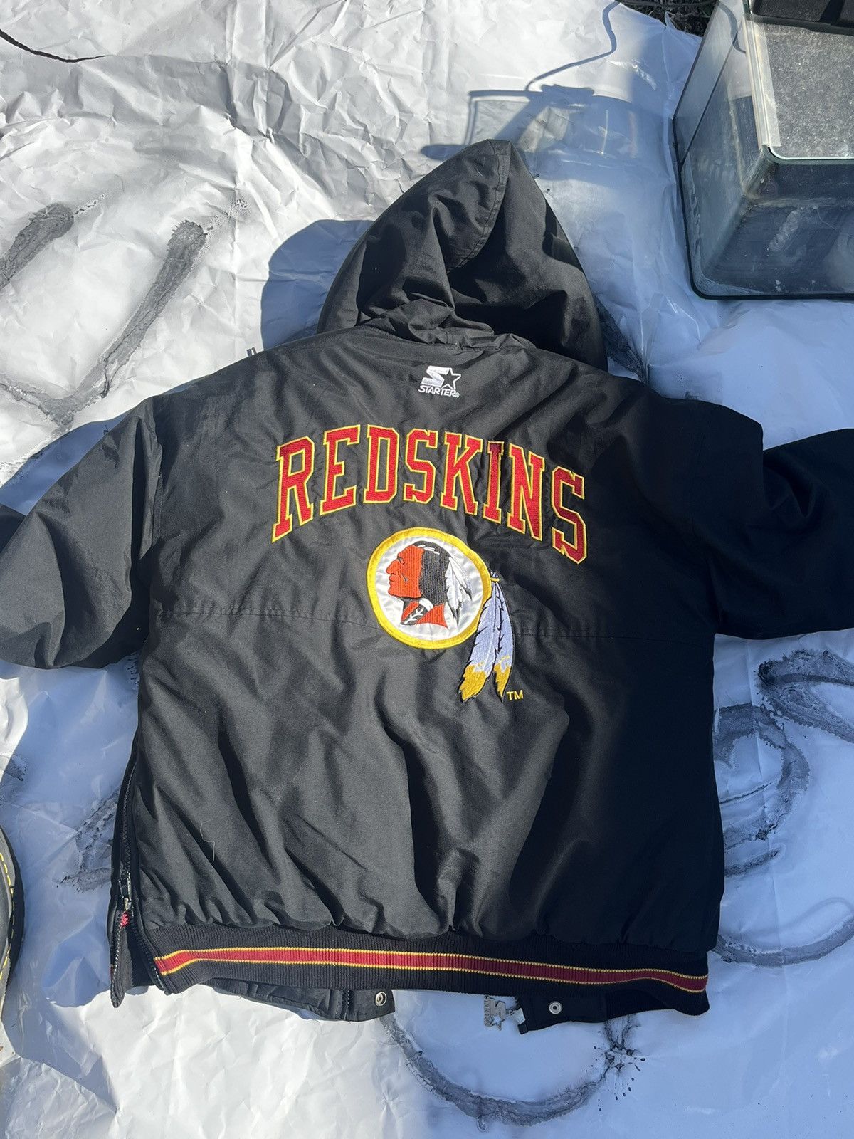 image of Nfl Washington Redskins Jacket in Black, Men's (Size Small)