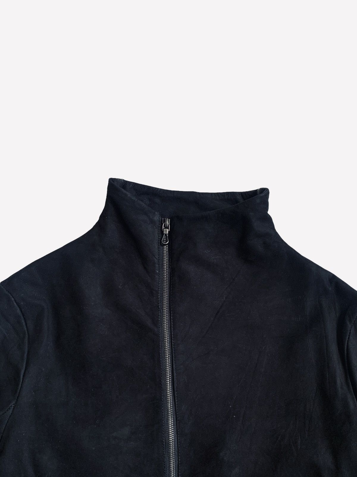 Gene Par Yukio Mishiba 2000s Yukio Mishiba - Asymetrical Suede Leather Jacket Size US M / EU 48-50 / 2 - 11 Thumbnail