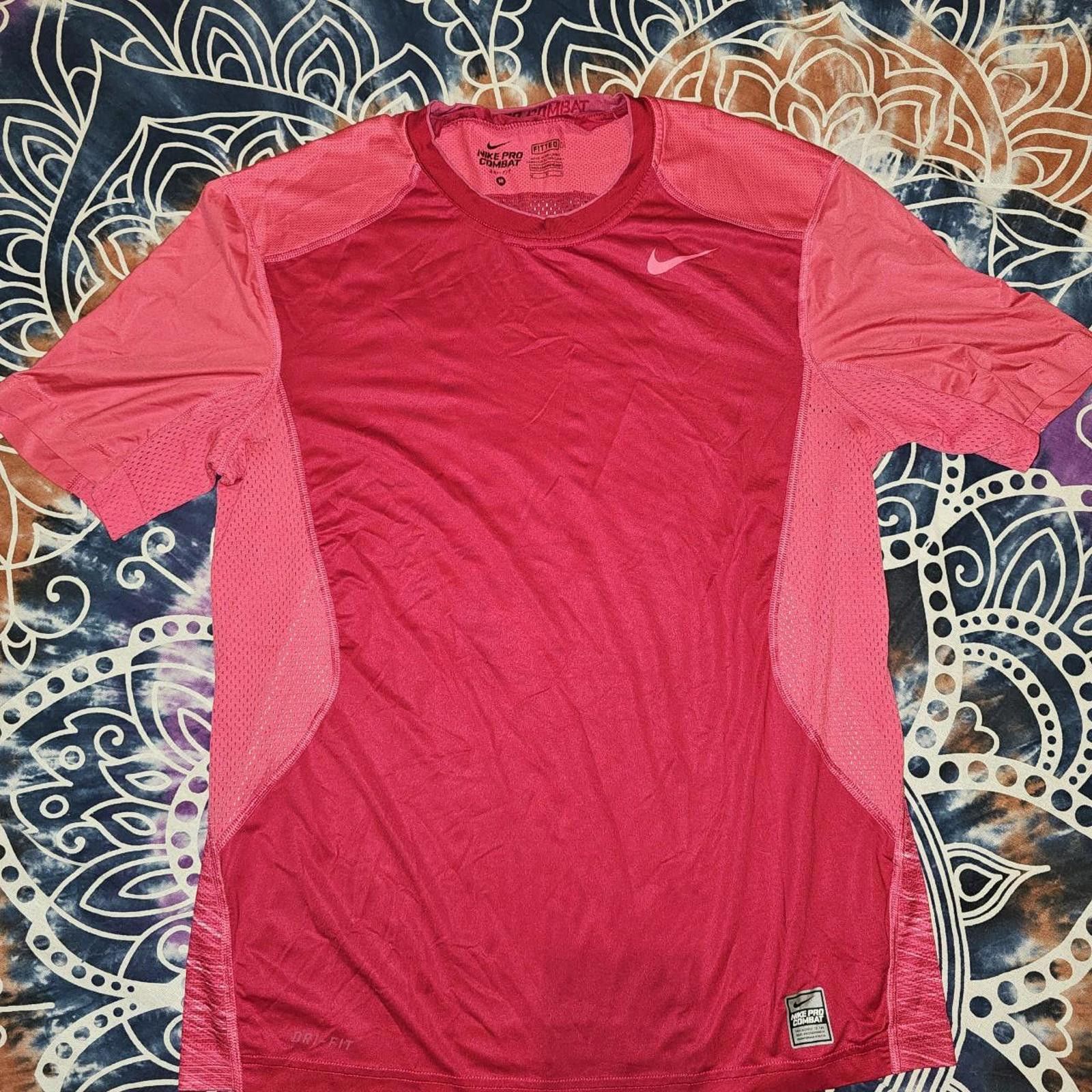 Nike Nike Pro Combat Men's Hot Pink Dri-Fit Shirt Size US M / EU 48-50 / 2 - 1 Thumbnail