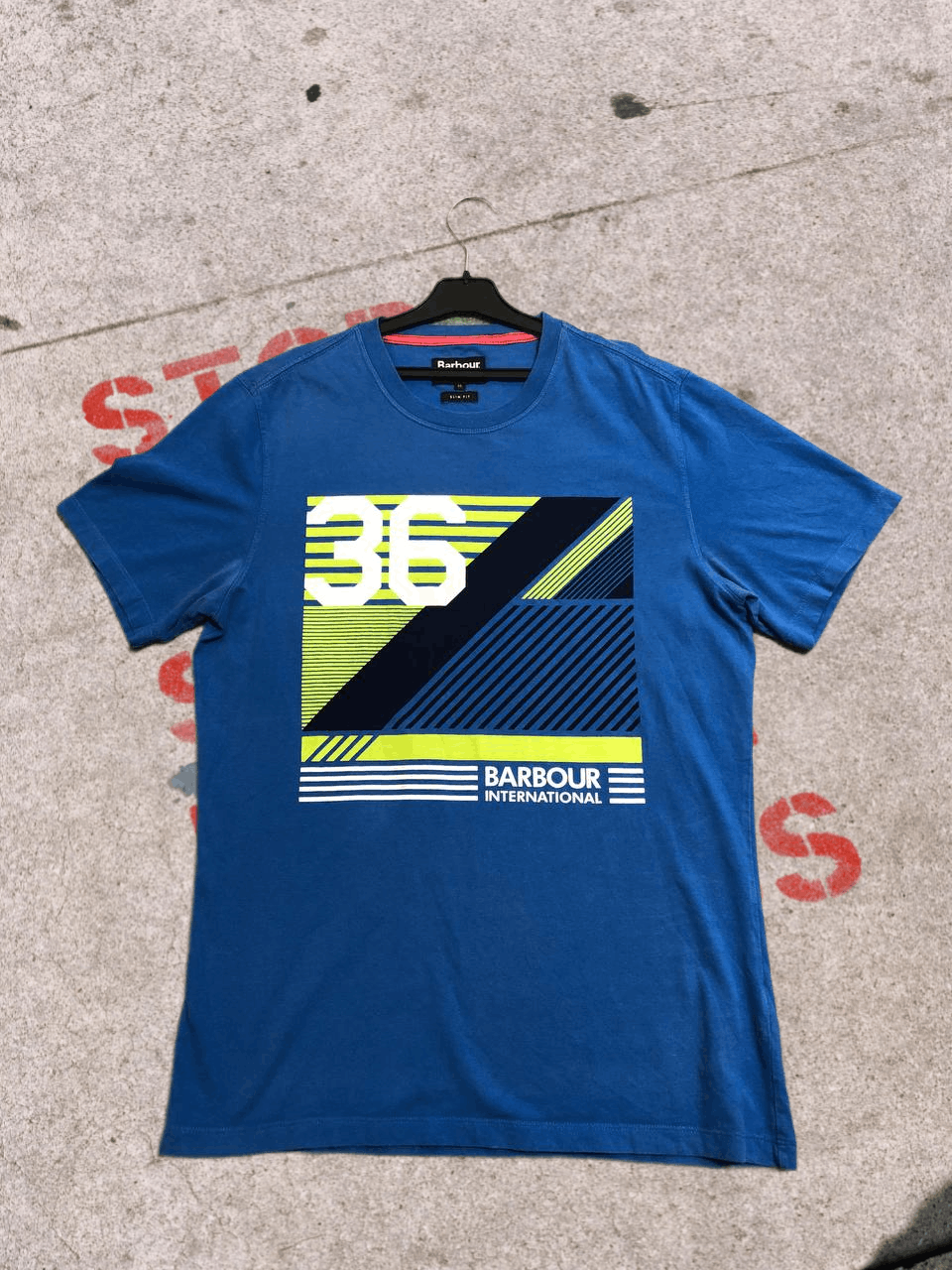 Barbour Barbour International Graphic T Shirt Blue Medium Size US M / EU 48-50 / 2 - 1 Thumbnail