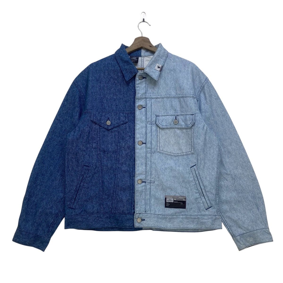 GU × Maison MIHARA YASUHIRO 🔥Miharayasuhiro Two-Tone Trucker Denim Jacket Size US M / EU 48-50 / 2 - 1 Thumbnail