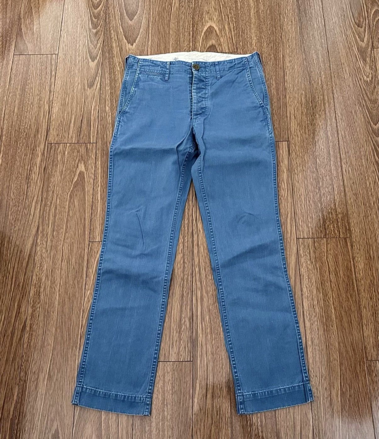 Visvim VISVIM SLIM CHINO DMGD Casual Trousers Size US 30 / EU 46 - 1 Thumbnail