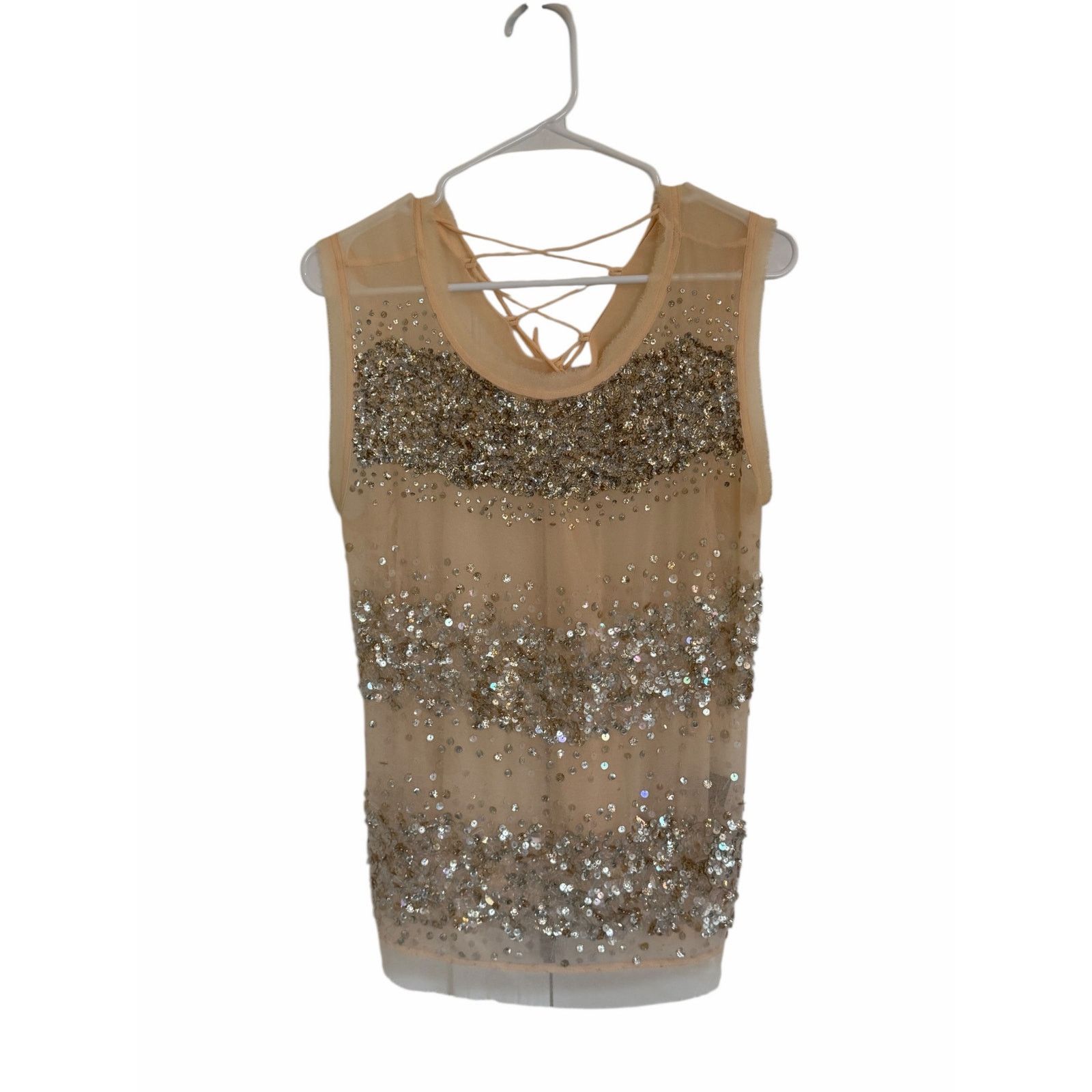 Allsaints All Saints Round Neck Top Restrain Beaded Hand Embellished Size M / US 6-8 / IT 42-44 - 2 Thumbnail