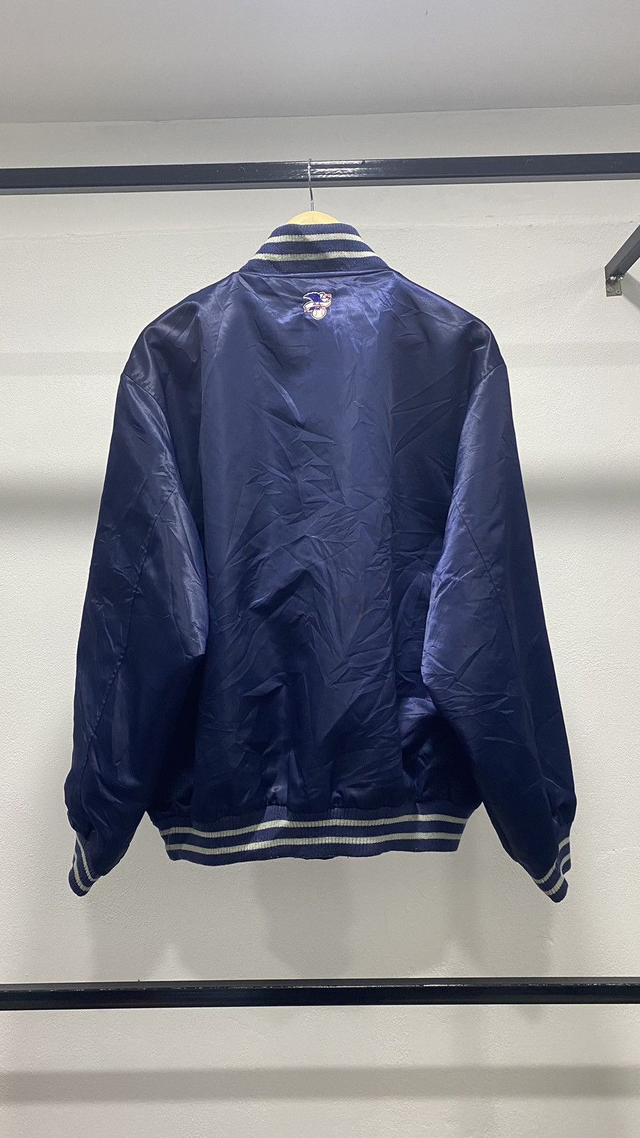 MLB New York Yankees Satin Baseball Bomber Jacket Size US XL / EU 56 / 4 - 11 Thumbnail