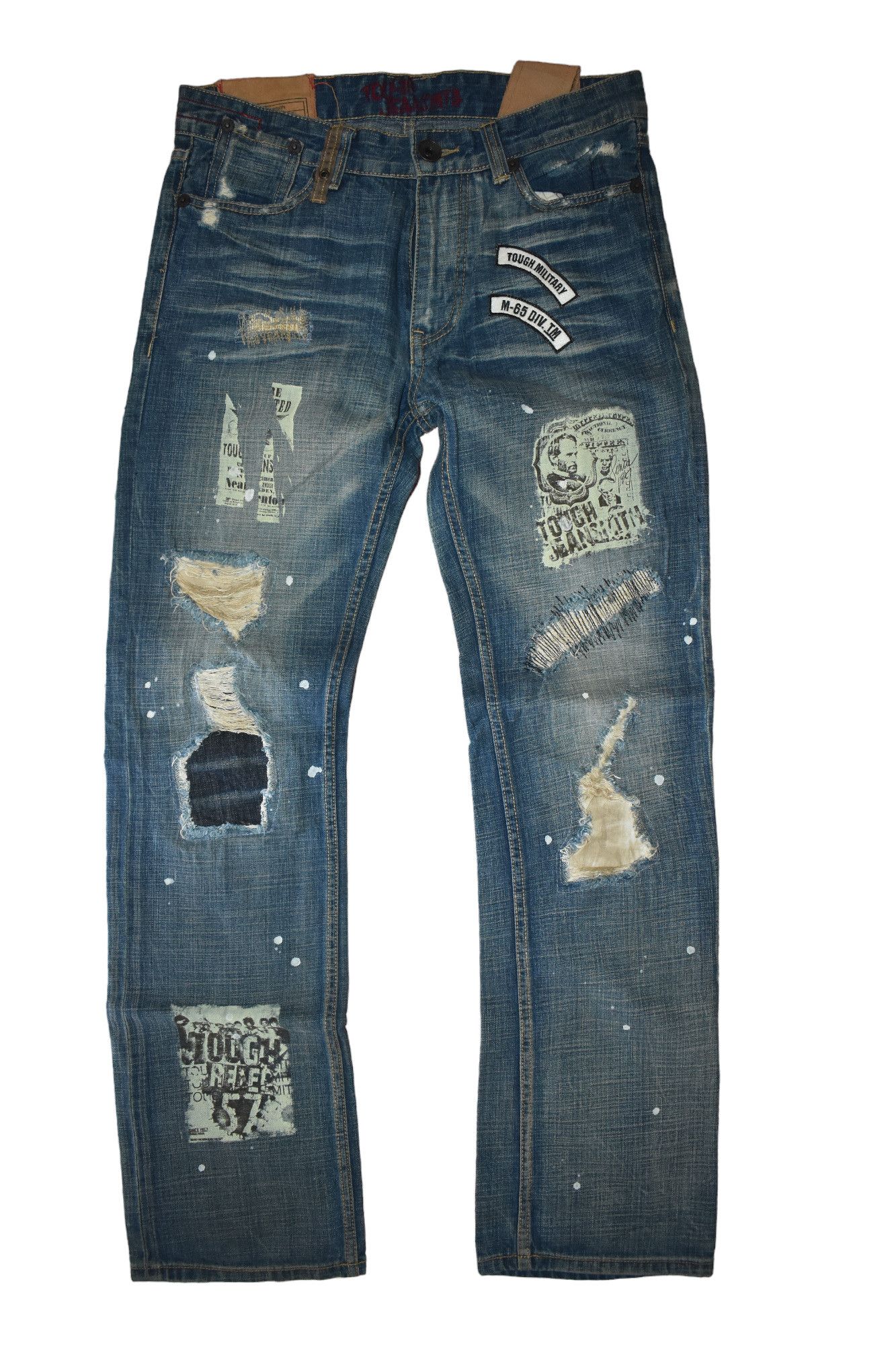 Japanese Brand Flared Tough Jeansmith Patchwork Denim Pants Size US 34 / EU 50 - 1 Thumbnail