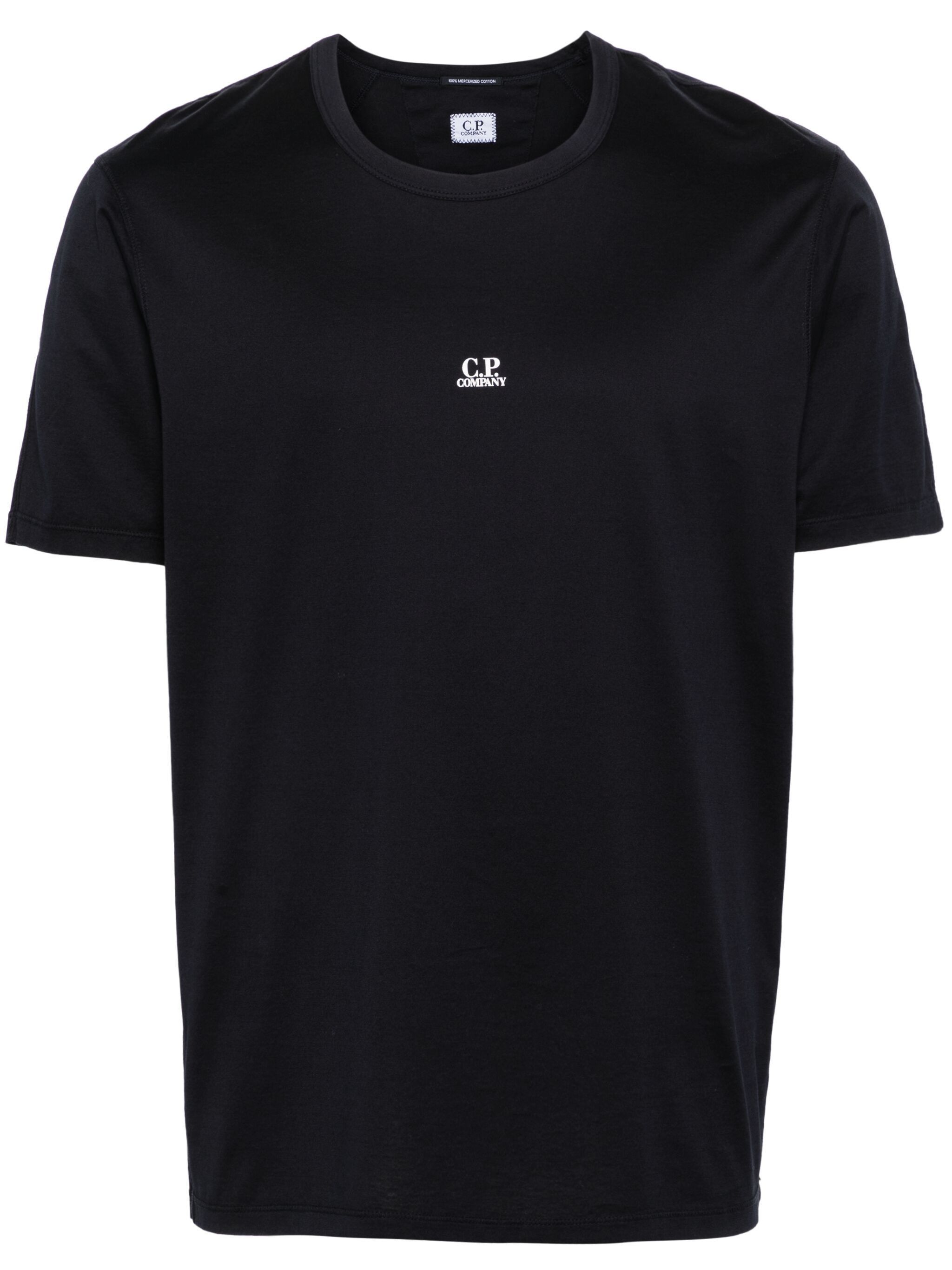 C.P. Company o1y1224 Logo Crewneck T-Shirt in Midnight Blue Size US S / EU 44-46 / 1 - 1 Thumbnail