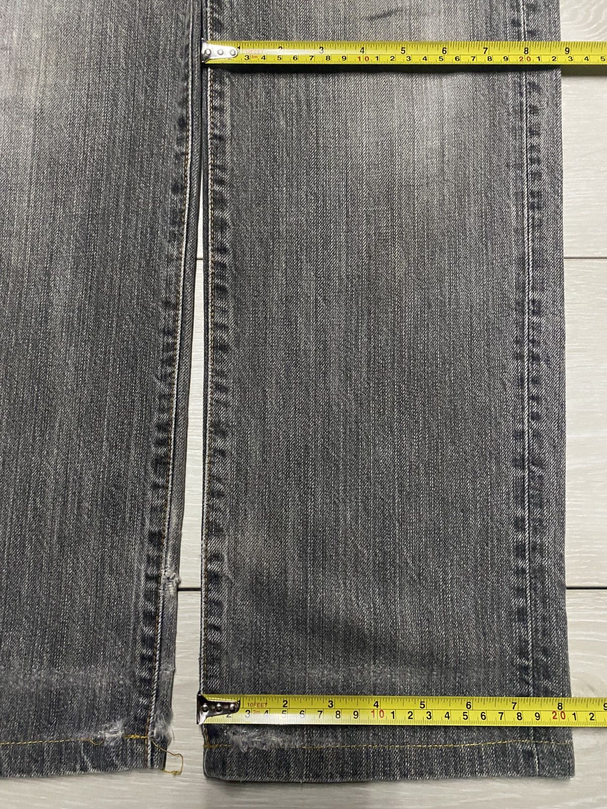 George Cox Cox Casual Clothing Grey Faded Distressed Loose Jeans Size US 29 - 15 Thumbnail