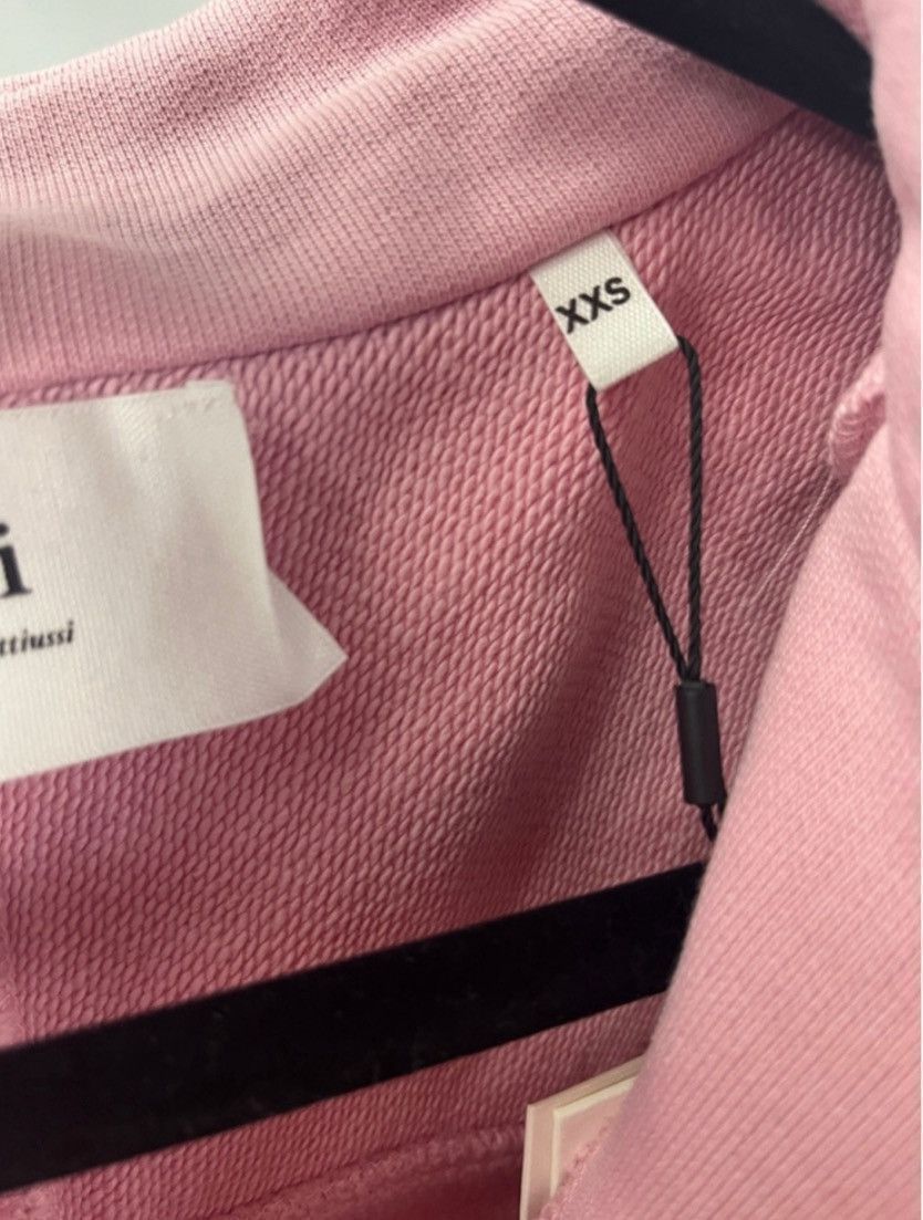 AMI Ami Paris Pink De Coeur Zip Sweatshirt XXS NWT Size XXS / US 00 / IT 34 - 13 Thumbnail
