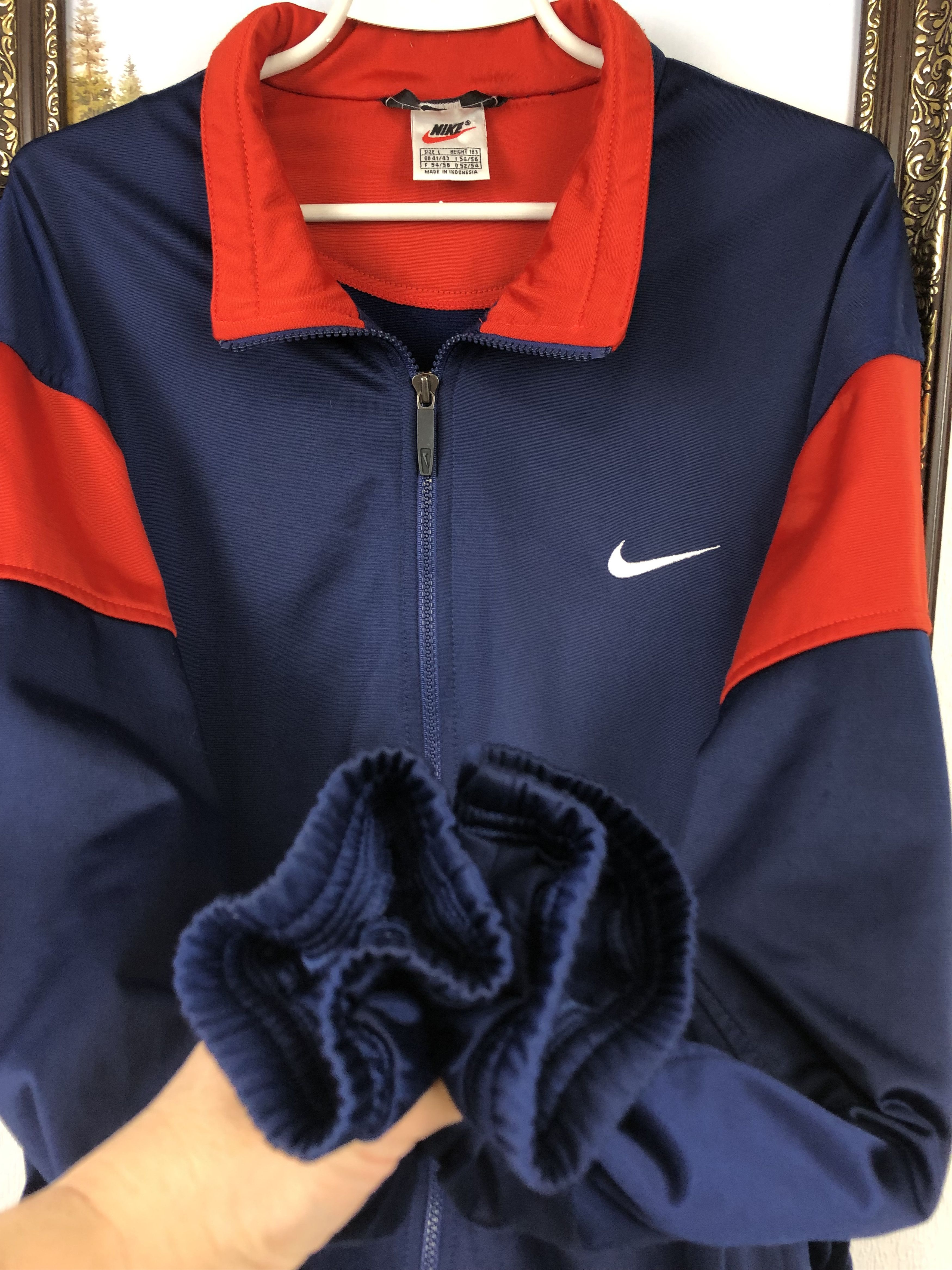 Nike Vintage Nike Jacket Sweatshirt Swoosh Track Top Zip Size US L / EU 52-54 / 3 - 6 Thumbnail