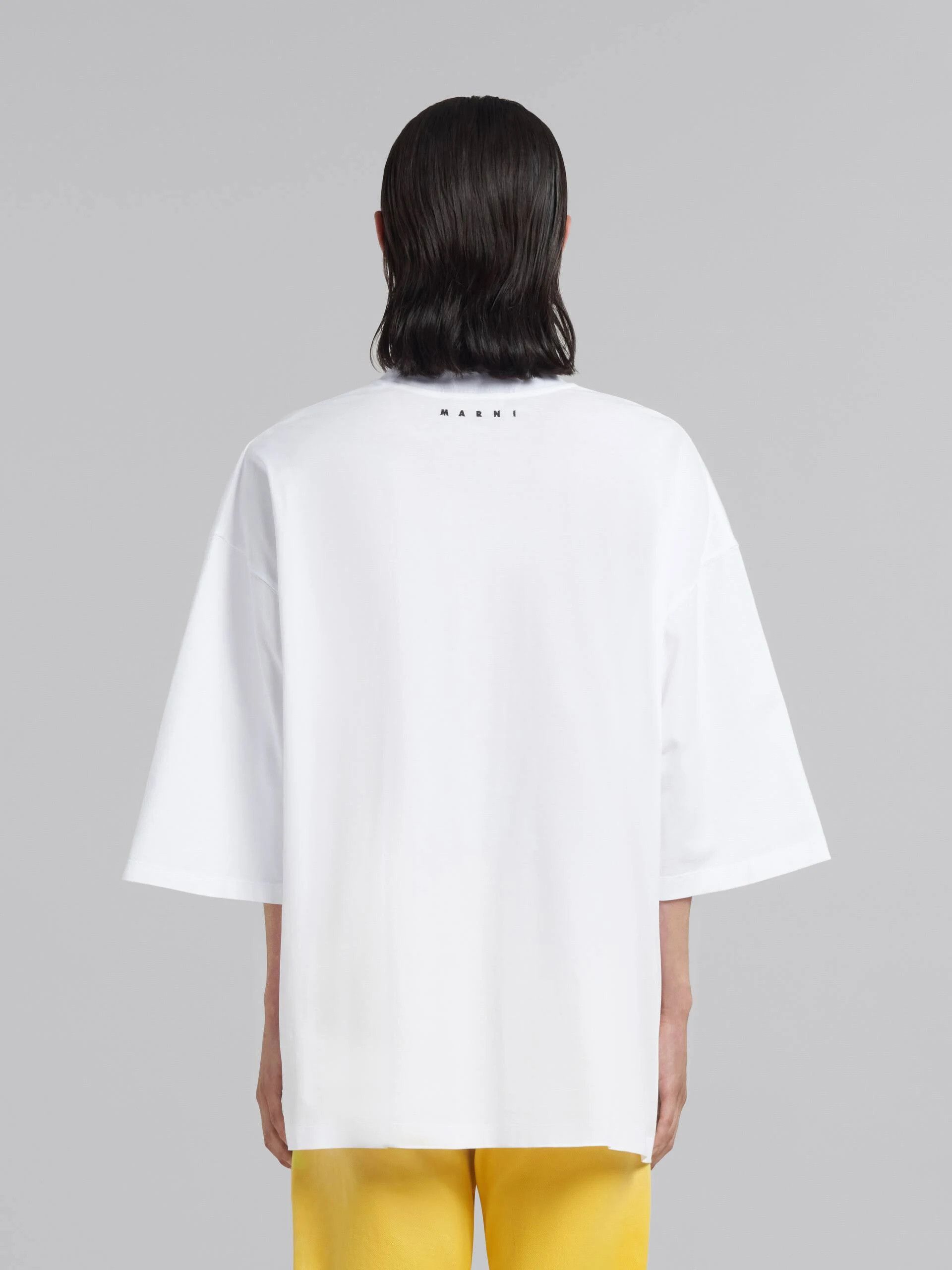 Marni o1w1db10824 T-Shirt in White Size US L / EU 52-54 / 3 - 2 Thumbnail