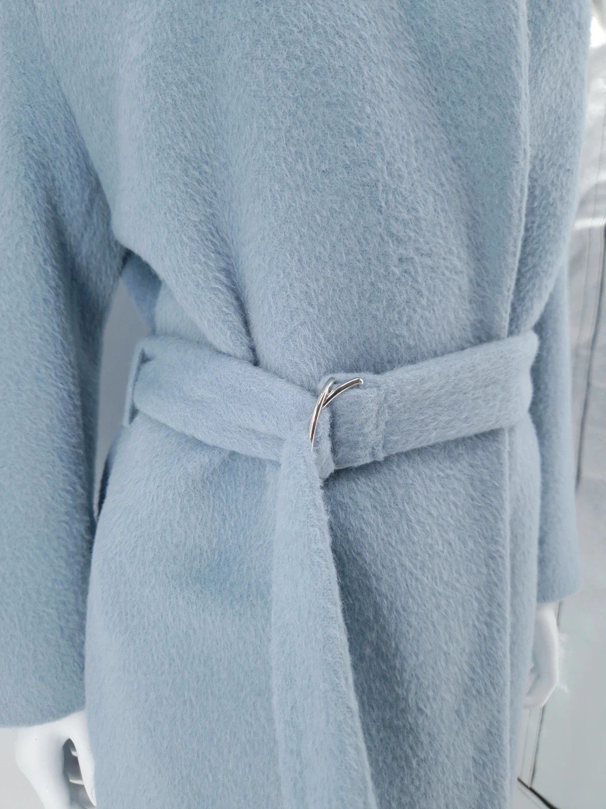 Acne Studios Acne Studios Elga Hairy Coat in Baby Blue Alpaca Size XS / US 0-2 / IT 36-38 - 13 Thumbnail