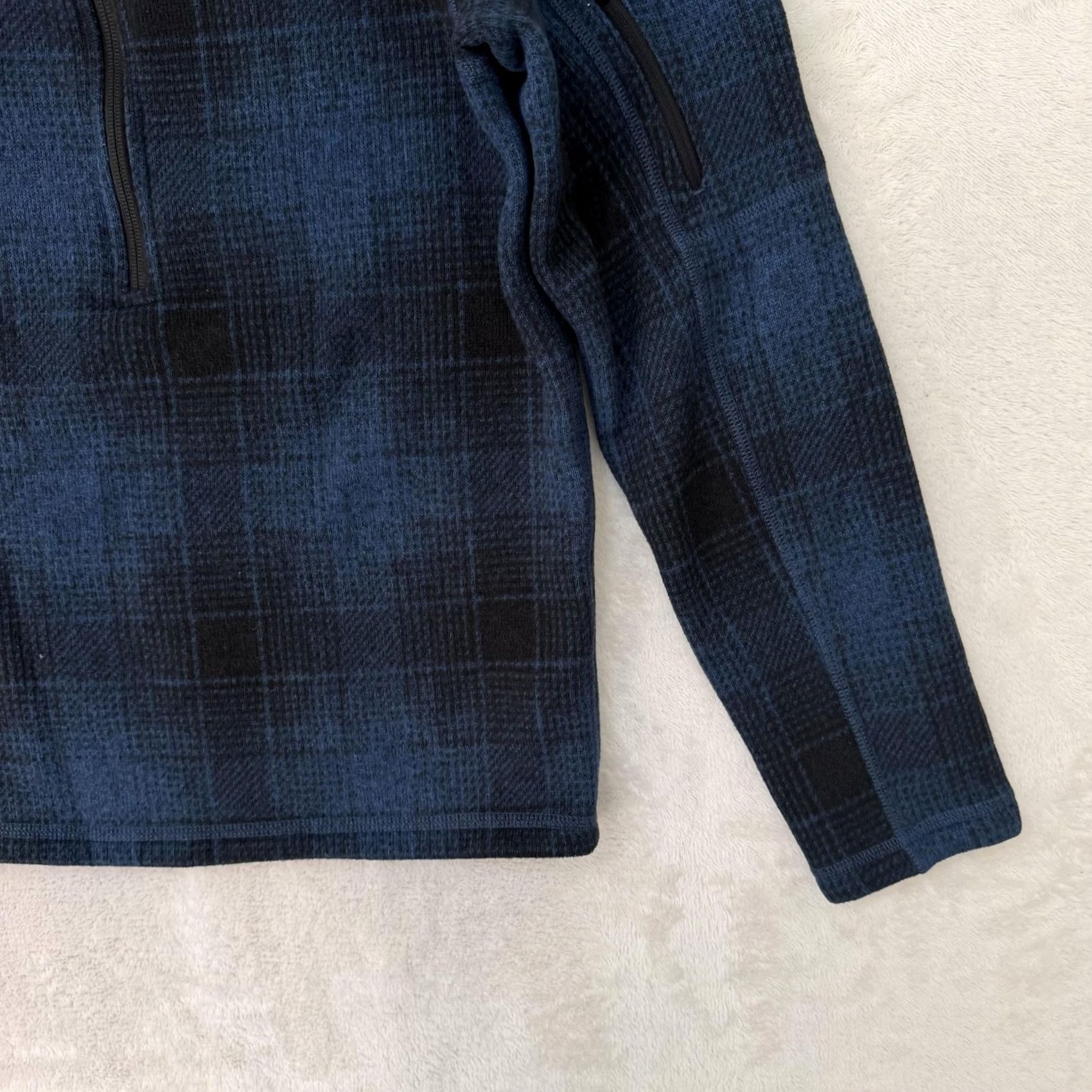 The North Face The North Face Sweatshirt Quarter Zip Mens Small Blue Plaid Fleece Pullover Size US S / EU 44-46 / 1 - 4 Thumbnail