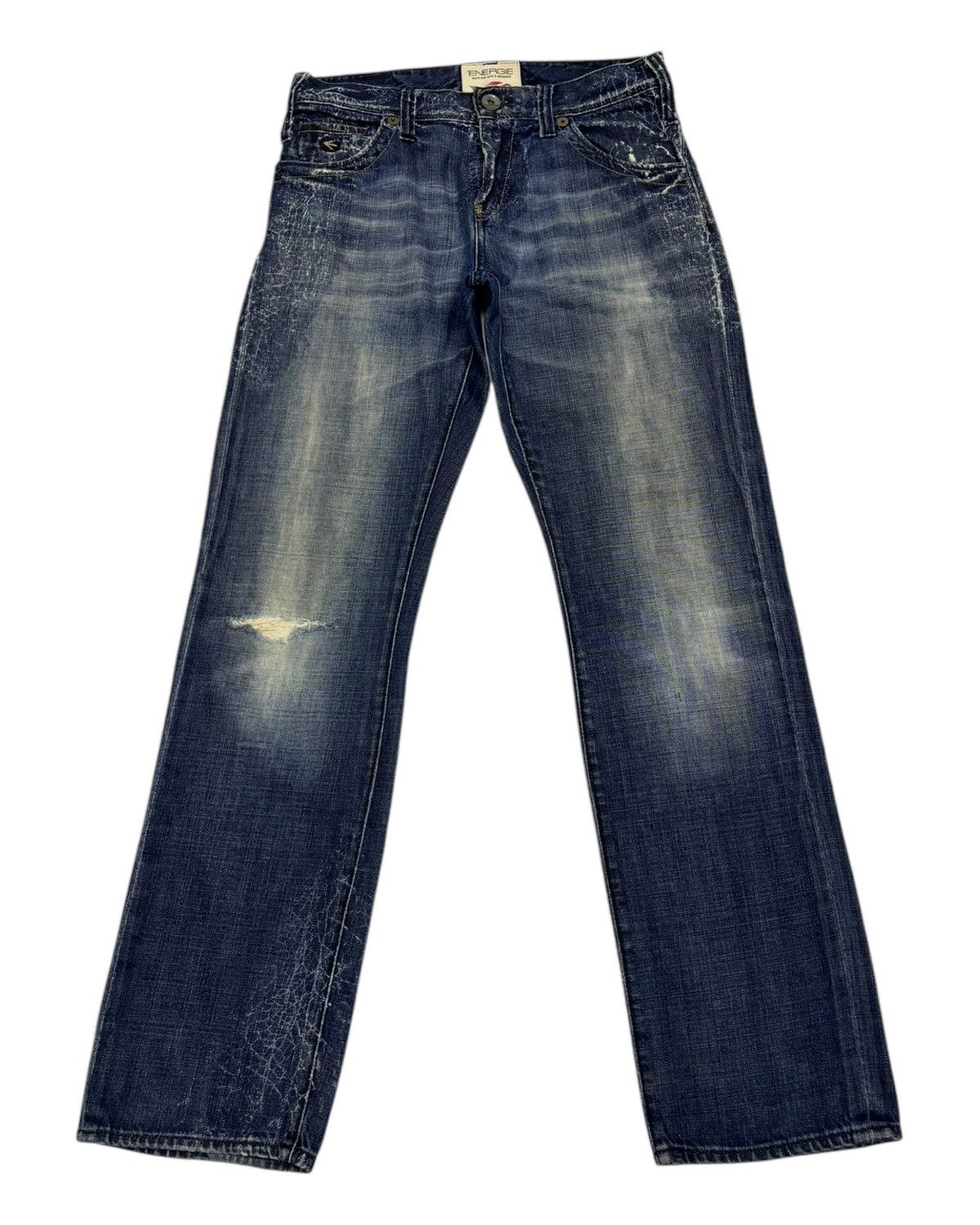 Energie 🔥ENERGIE SPIDER WEB DISTRESSED DENIM JEANS Size US 30 / EU 46 - 1 Thumbnail
