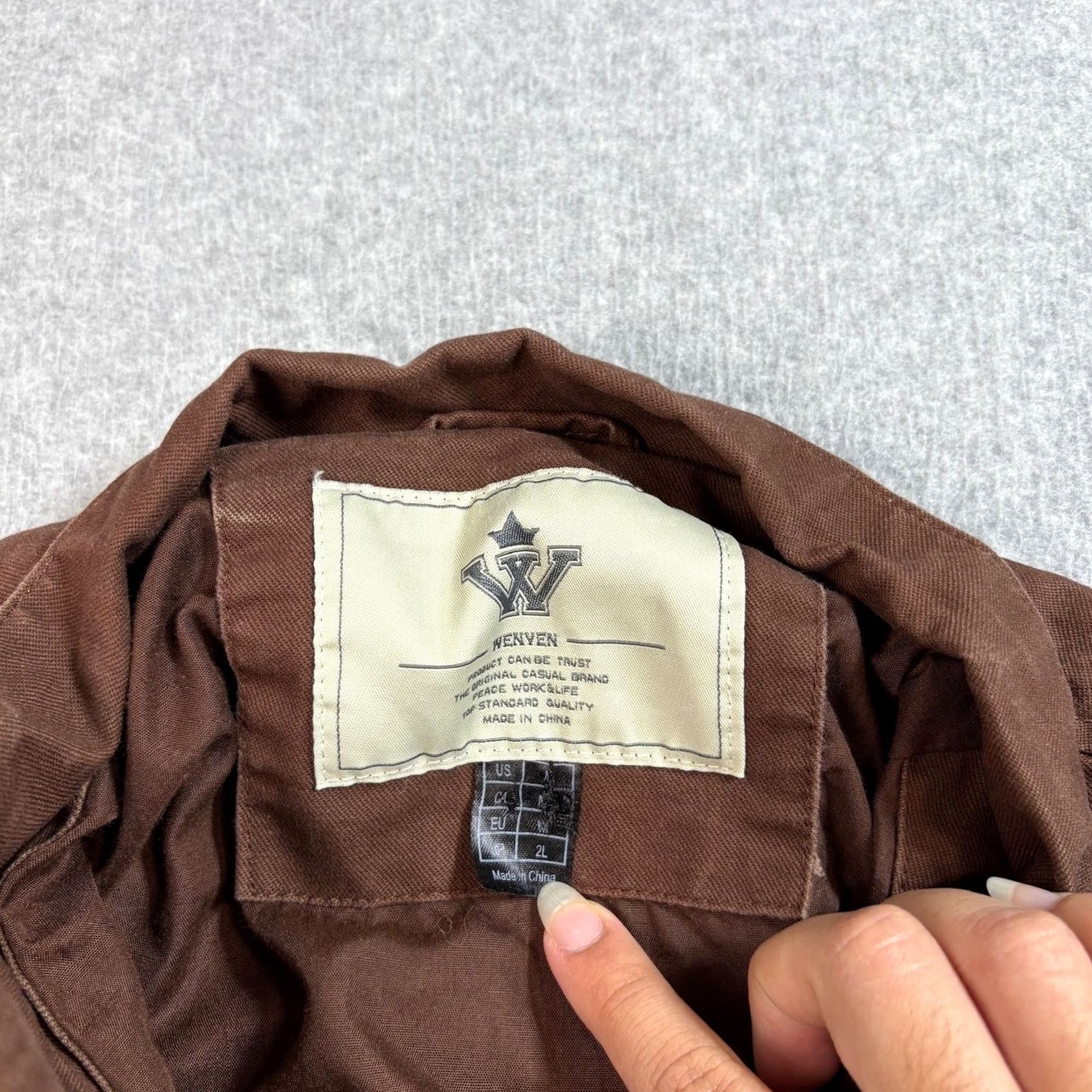 Vintage VINTAGE WenVen Jacket Mens Brown Full Zip Chore Workwear Utility Pockets 90s Preppy Military Casual Outerwear Regular Sized M Mens Brown Jacket Size US M / EU 48-50 / 2 - 3 Thumbnail