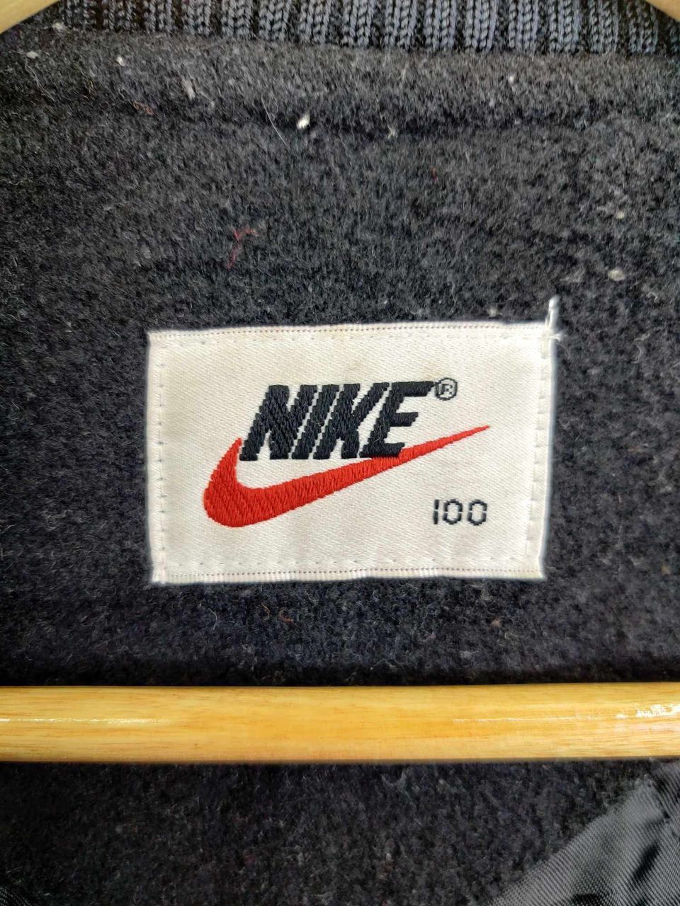 Nike Nice❗ Vintage Nike Air Jordan Wool Varsity Leather Jacket Size US XL / EU 56 / 4 - 12 Thumbnail
