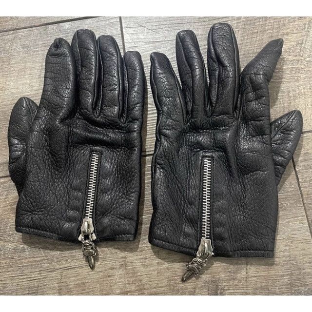 Chrome Hearts Chrome Hearts Dagger Zip Up Cashmere Leather Gloves Size ONE SIZE - 12 Thumbnail