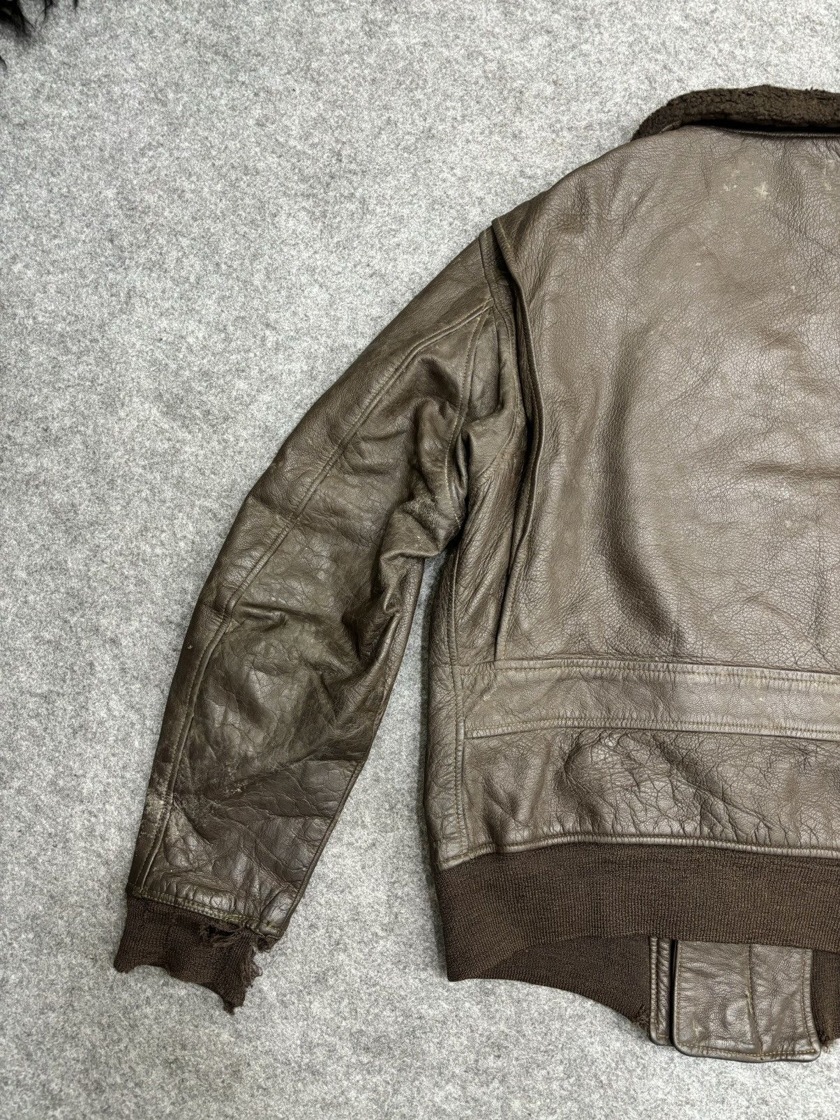 Vintage 💥Vintage 70s💥A2 Flying Jacket USN Leather Jacket Size US S / EU 44-46 / 1 - 13 Thumbnail