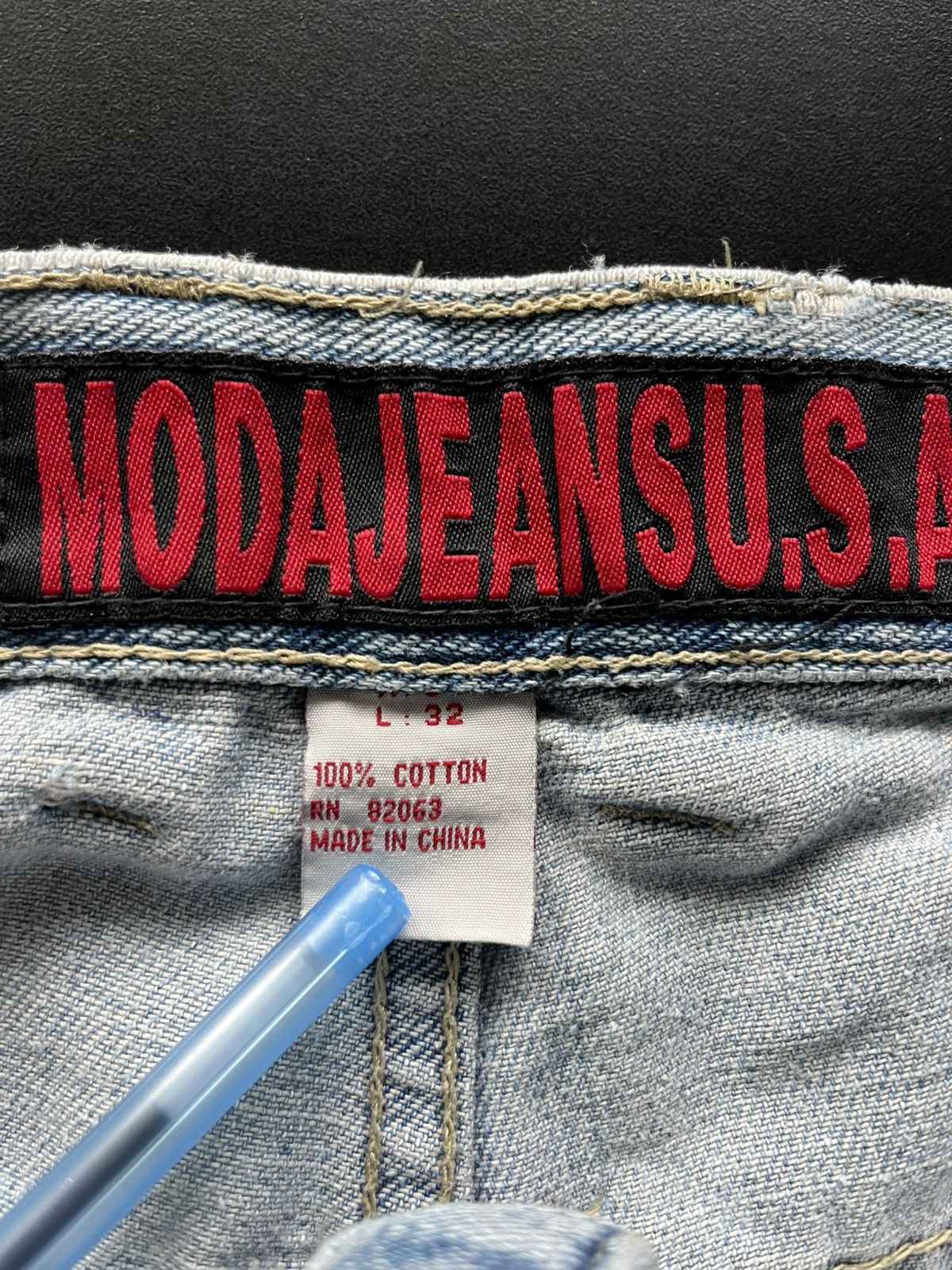 Vintage Vintage moda jeans wide leg baggy jeans Size US 33 - 3 Thumbnail