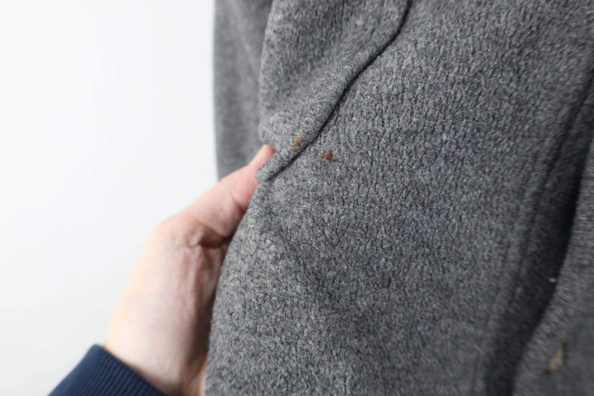 Vintage Vintage 90s Streetwear Baggy Fleece Button Shirt Jacket Gray Size US XL / EU 56 / 4 - 6 Thumbnail
