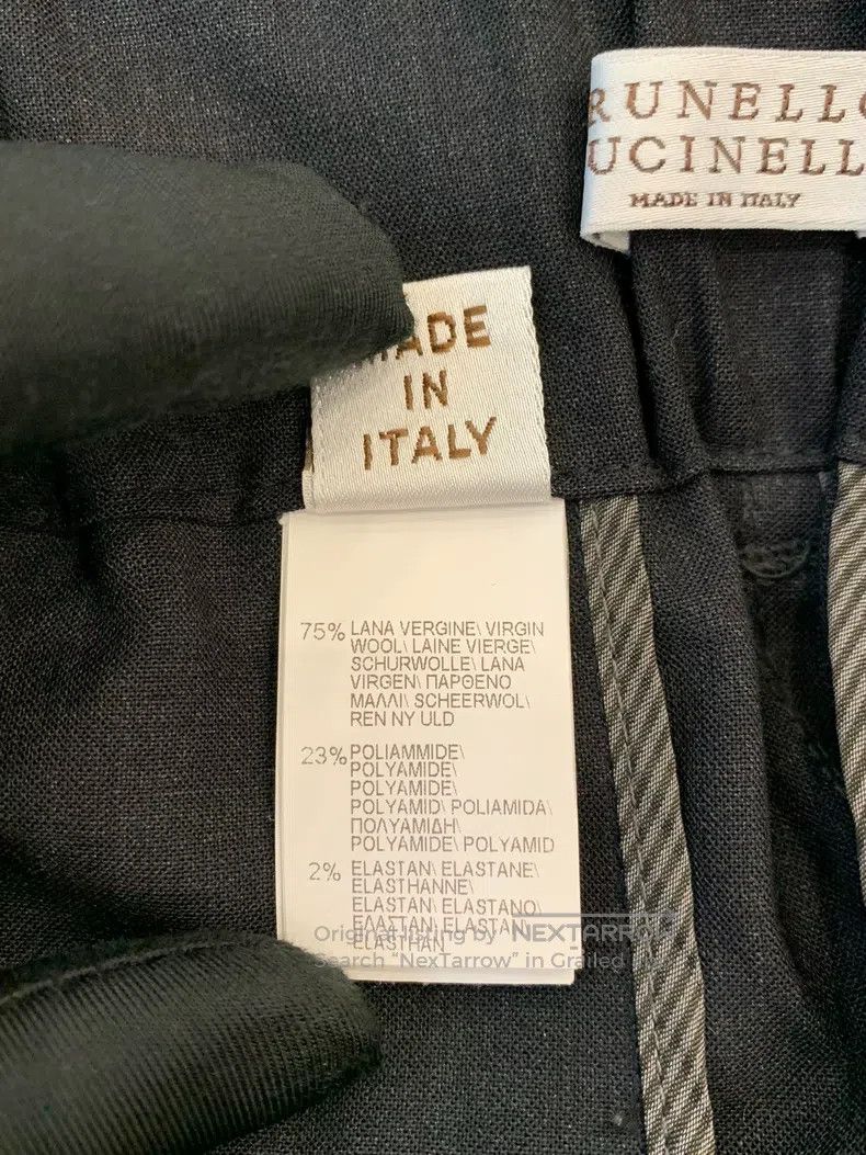Brunello Cucinelli Brunello Cucinelli Black spliced belt casual women's pants Size 25" / US 0 / IT 36 - 7 Thumbnail