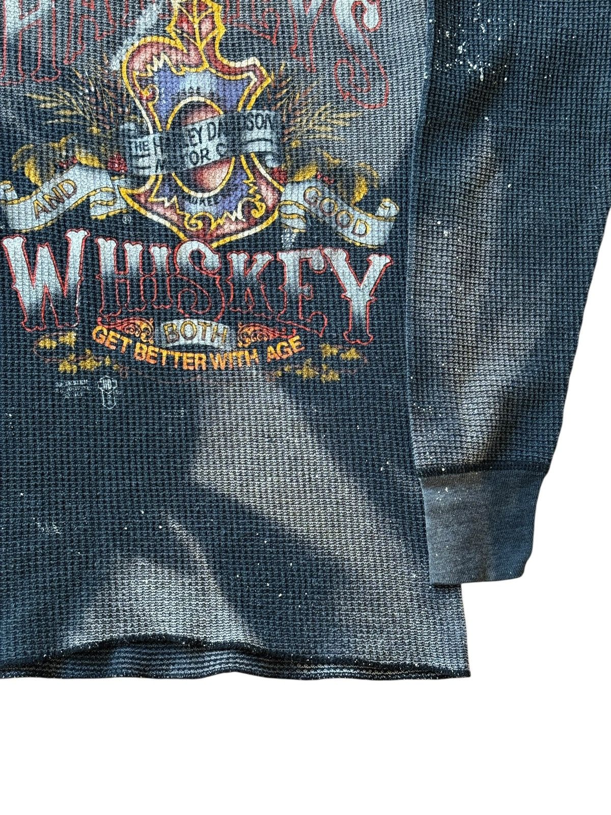 Harley Davidson *RARE* HARLEY DAVIDSON 1980s VINTAGE 3D EMBLEM THERMAL Size US M / EU 48-50 / 2 - 7 Thumbnail