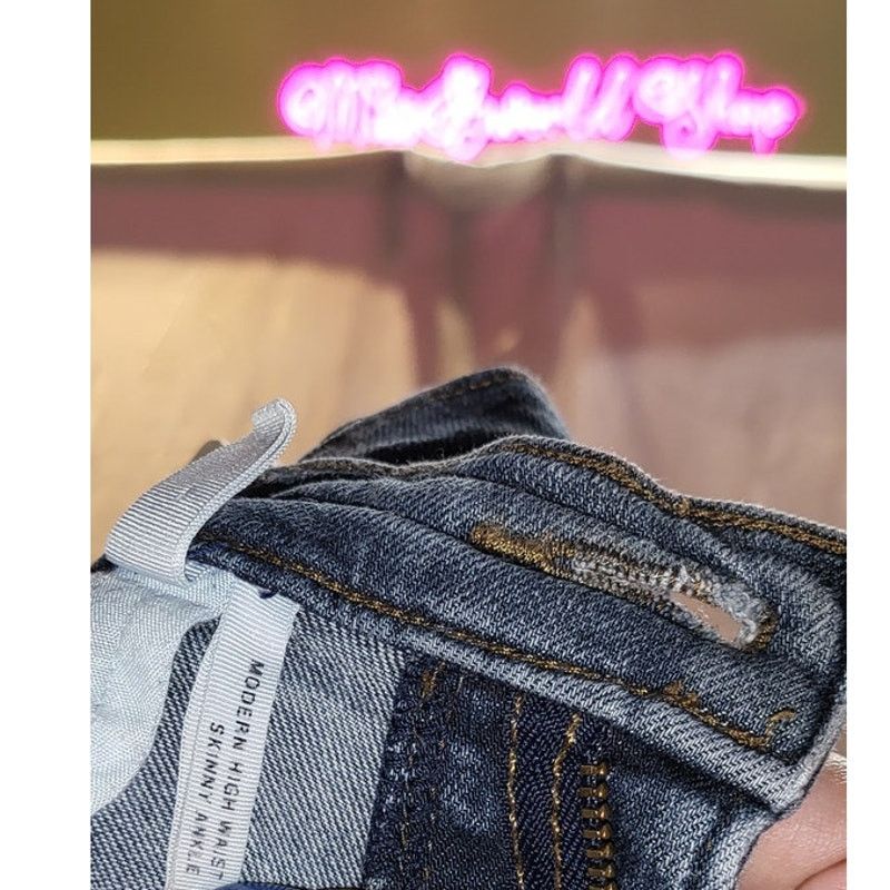 Ann Taylor Ann Taylor High Waist Skinny Ankle Blue Jeans Size 8/29 Size 30" / US 8 / IT 44 - 5 Thumbnail