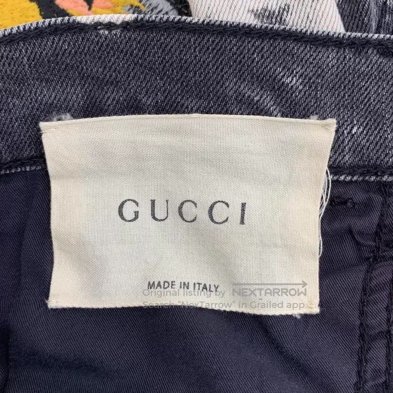 Gucci Gucci Size OS 23 colour-blocked ink tiger floral embroidery Size 42" / US 20 - 6 Thumbnail