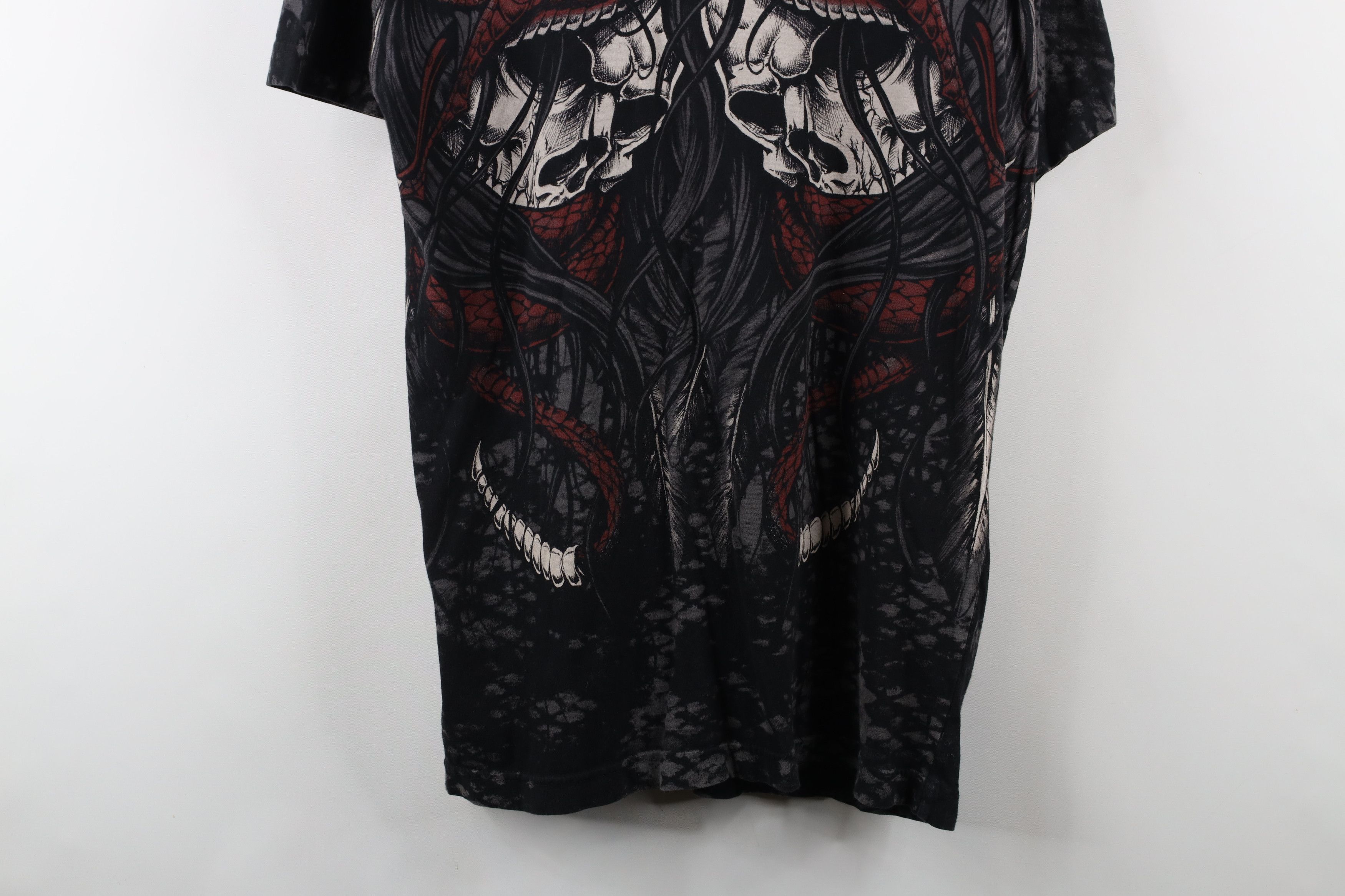 Affliction × Vintage Vintage Y2K Affliction Snake Skull All Over Print T-Shirt Size US L / EU 52-54 / 3 - 3 Thumbnail