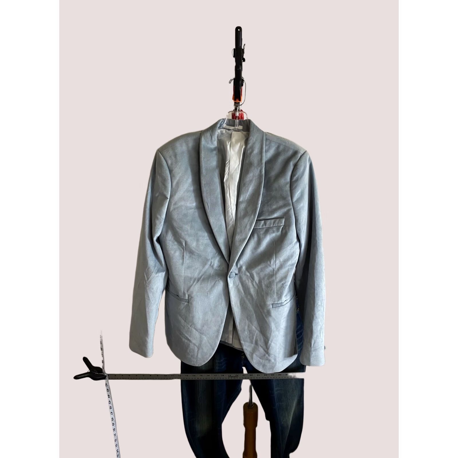 Vintage Boohoo Man JACKET COAT Velour Poly Sz 38 NWT Blazer Men Sharp 38 Velour Poly Jacket Coat NWT Boohoo Man Mens Jacket Coat Sz 38 Sharp Size 38R - 1 Thumbnail