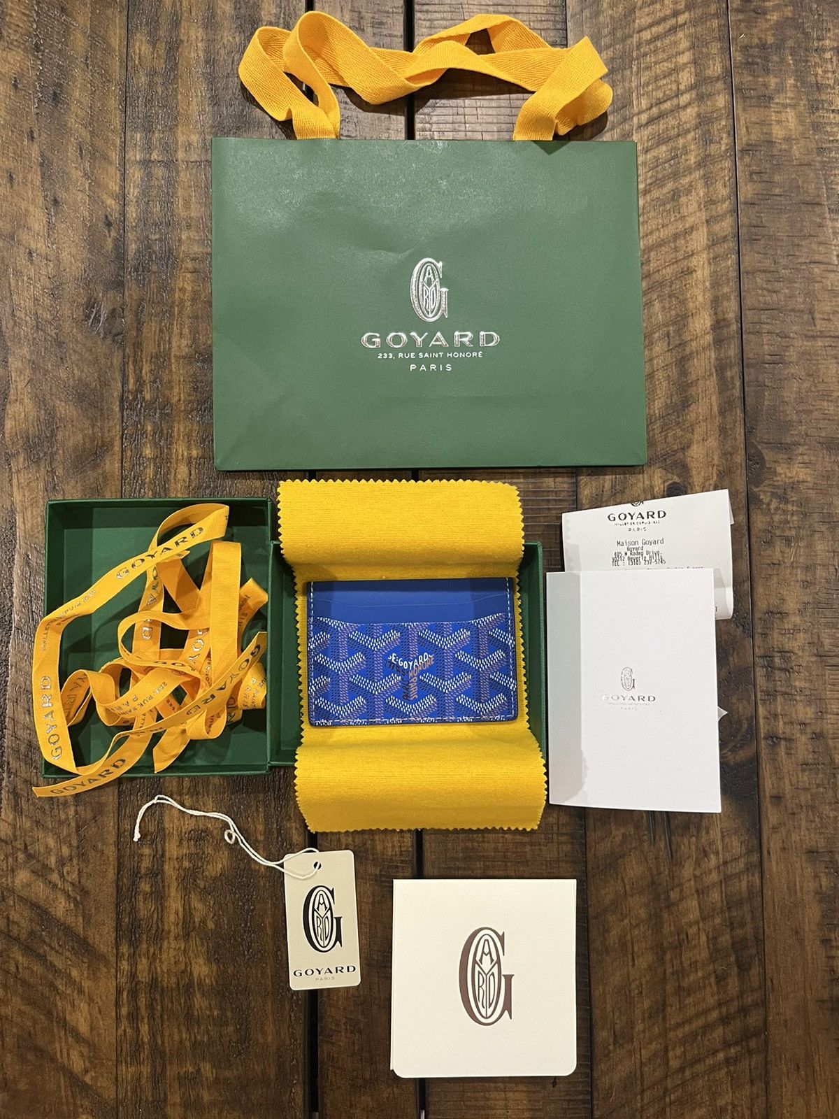 Goyard Goyard ST Sulpice B Card Holder Wallet Sky Blue Size ONE SIZE - 1 Thumbnail