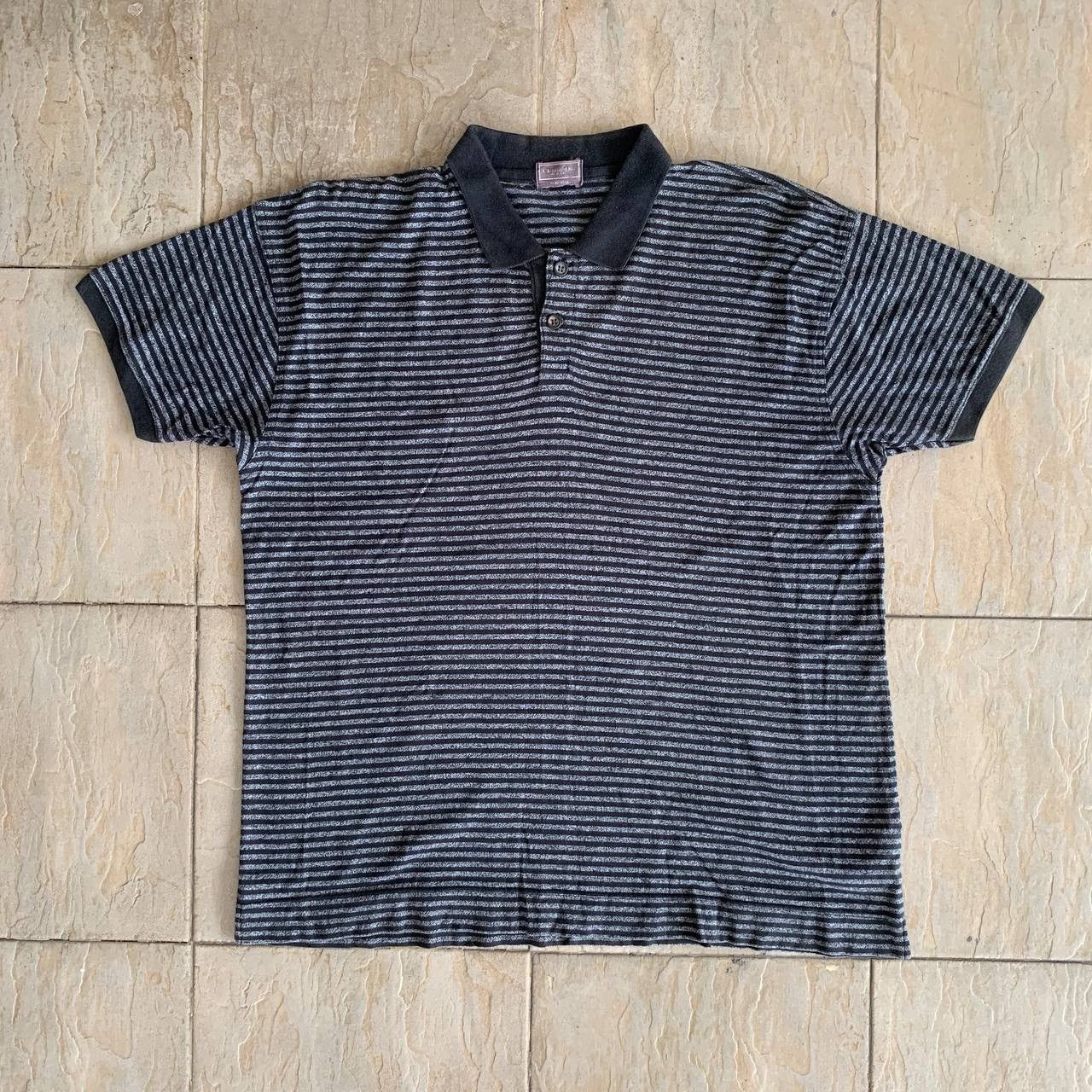 Vintage CHRISTIAN DIOR MONSIEUR Striped Polo T-shirt