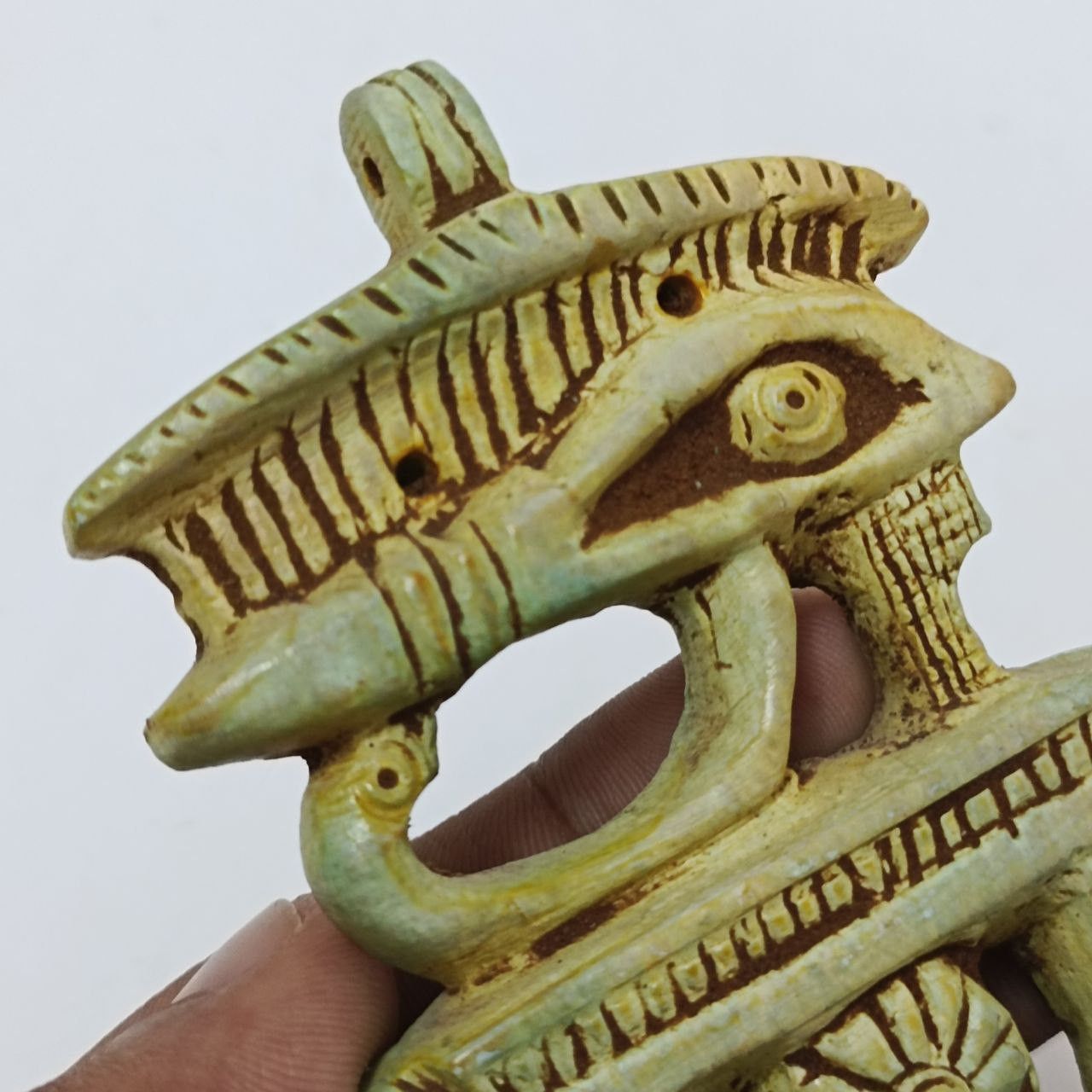 Handmade Ancient Egyptian Art – Horus Eye – Falcon – Antique Size ONE SIZE - 8 Thumbnail