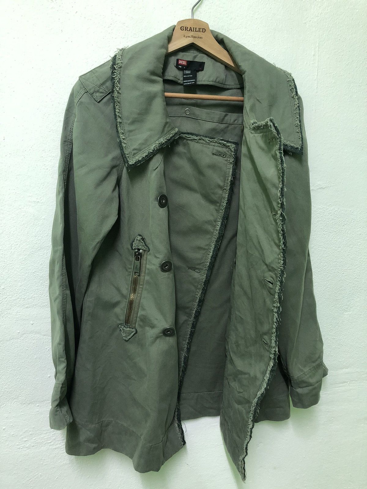 Diesel Rare Vintage Diesel Double-Breasted Chore Jacket Japan Punk Size US S / EU 44-46 / 1 - 2 Thumbnail