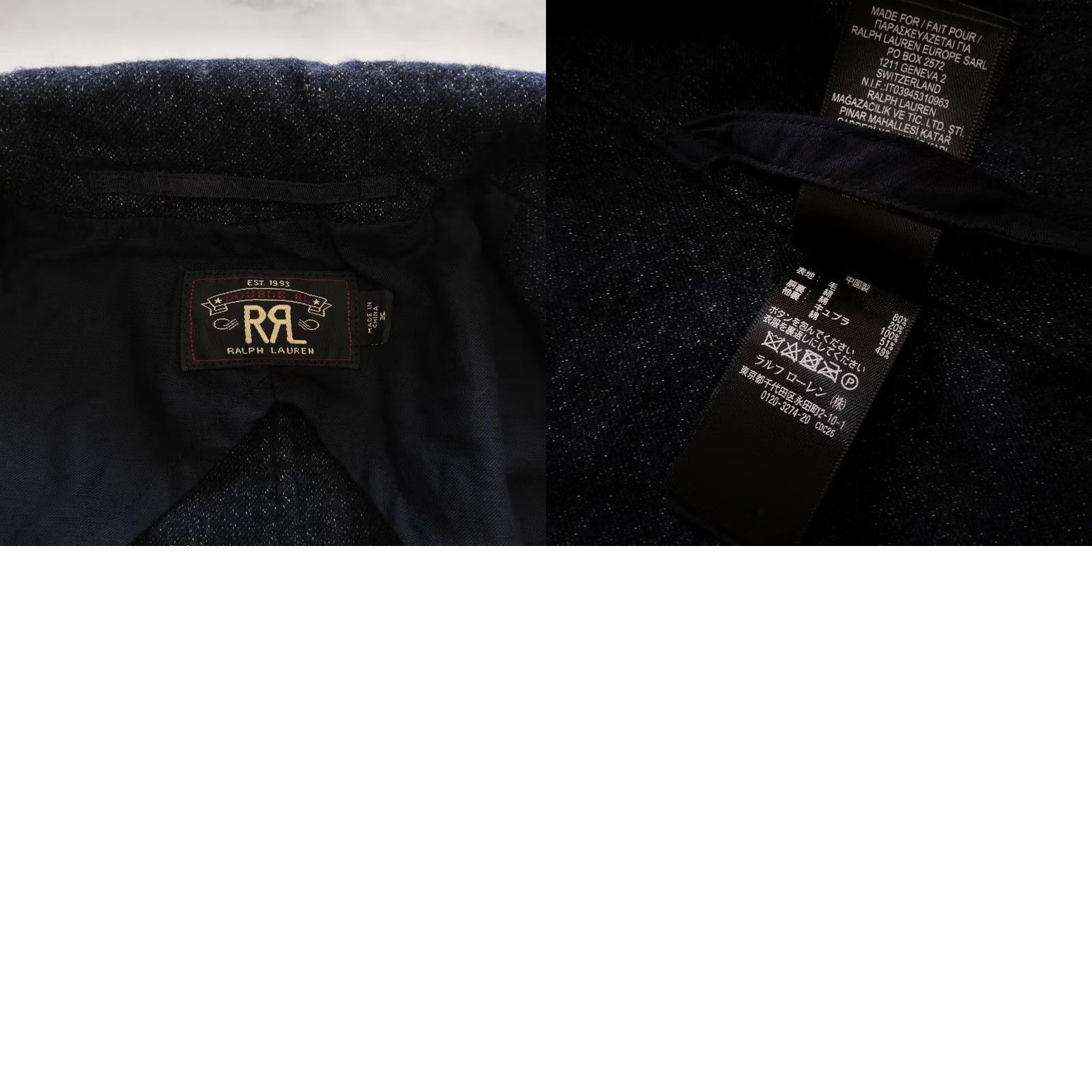 Ralph Lauren RRL Ralph Lauren Sport Coat Jacket Tweed Wool Navy Casual Size M Men Size US M / EU 48-50 / 2 - 8 Thumbnail