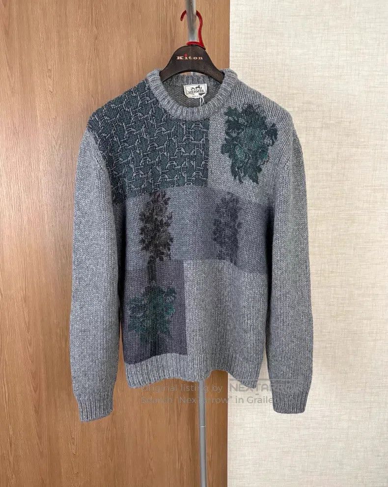 Hermes Hermes Autumn-Winter Men's Chunky Knit Sweater Size US L / EU 52-54 / 3 - 1 Thumbnail