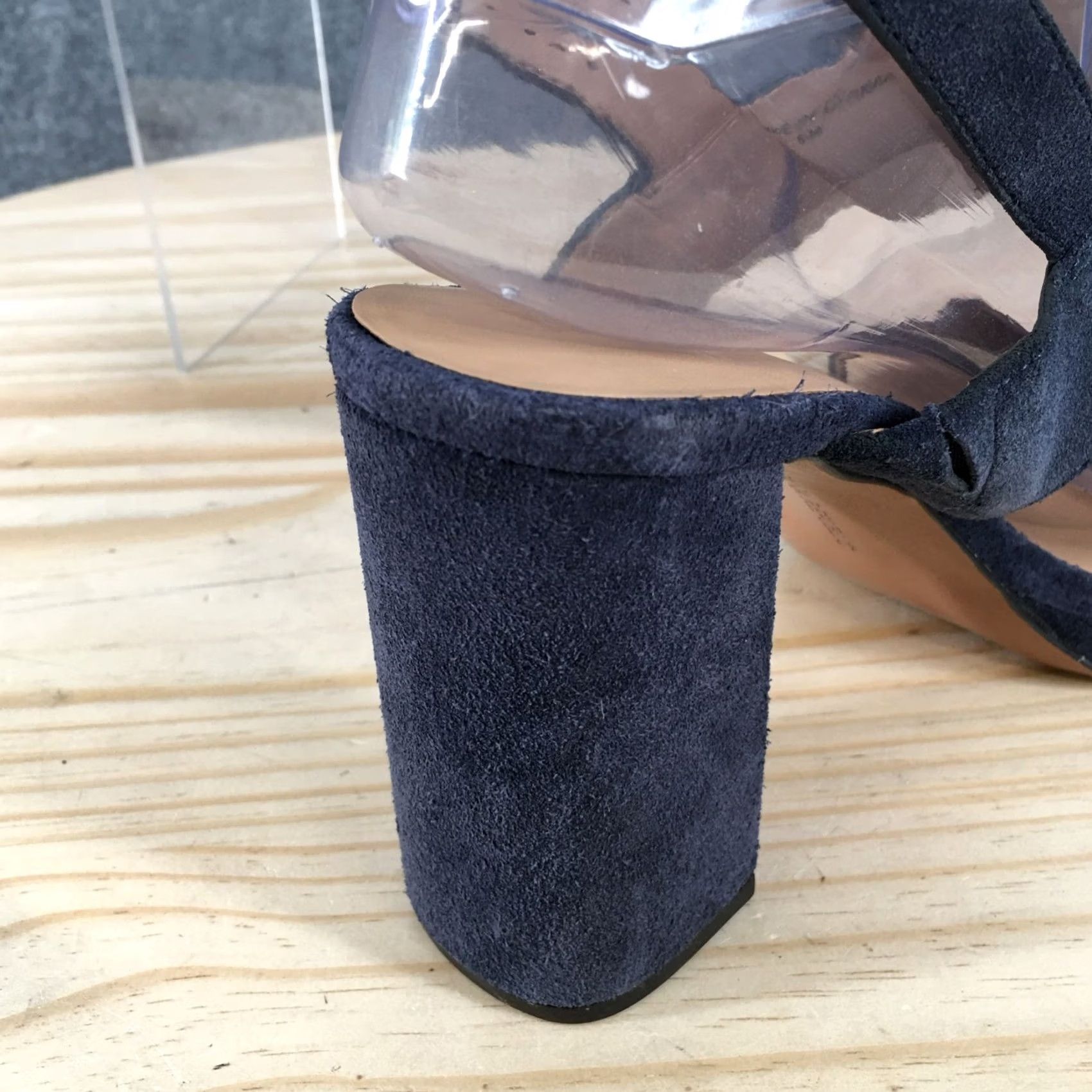 Banana Republic Banana Republic Sandals Womens 8 M Slingback Blue Peep Toe Casual Block Heels Shoes Size US 8 / IT 38 - 7 Thumbnail
