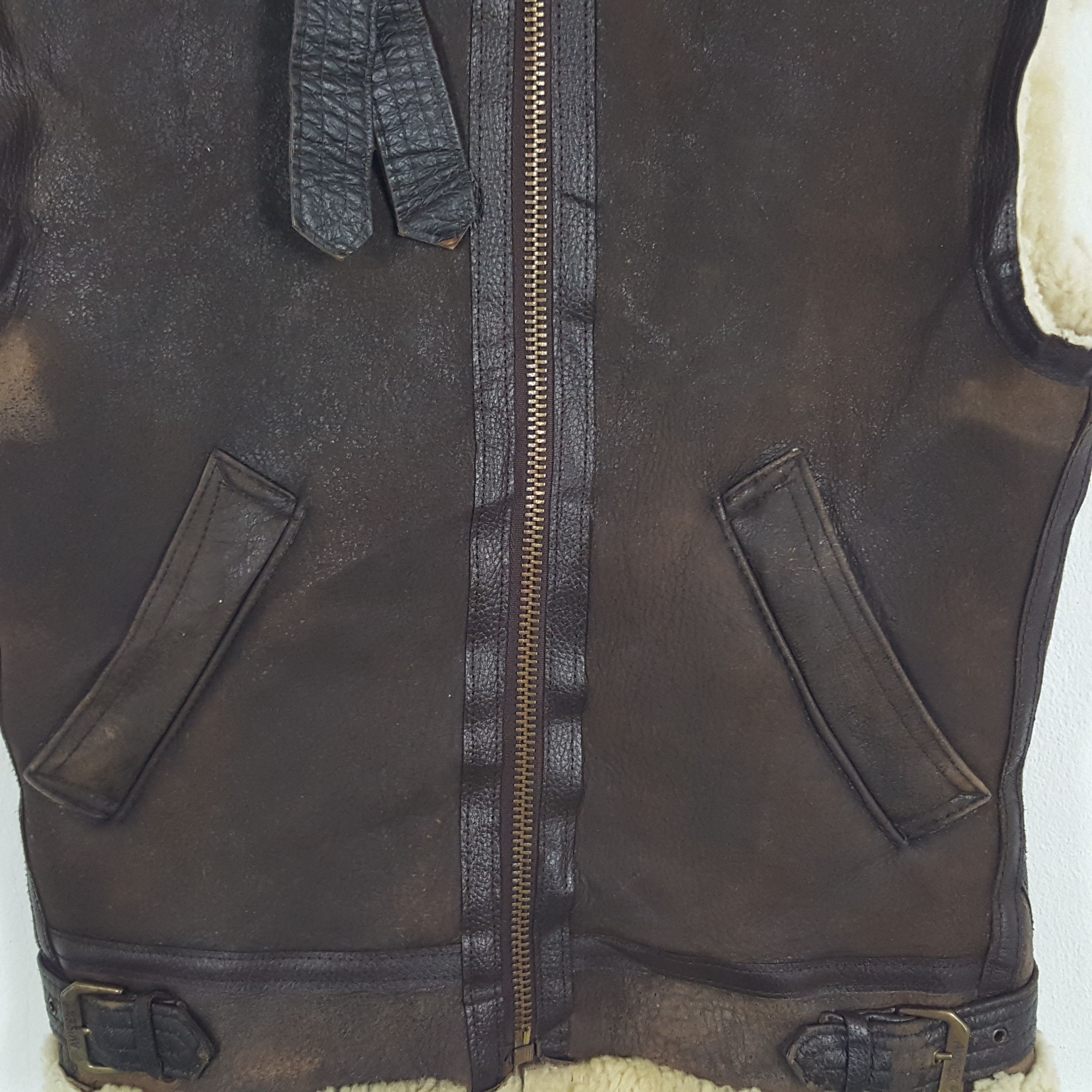 Avirex × Vintage Vintage Avirex Leather Fur Jacket Size US S / EU 44-46 / 1 - 2 Thumbnail