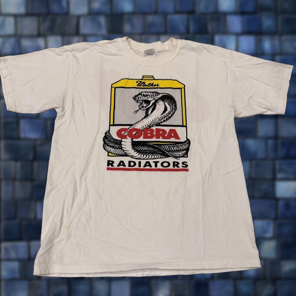 Vintage VINTAGE Walker COBRA Radiators T-Shirt Double-Sided Sz Large Men's White L Shirts Mens Size US L / EU 52-54 / 3 - 1 Thumbnail