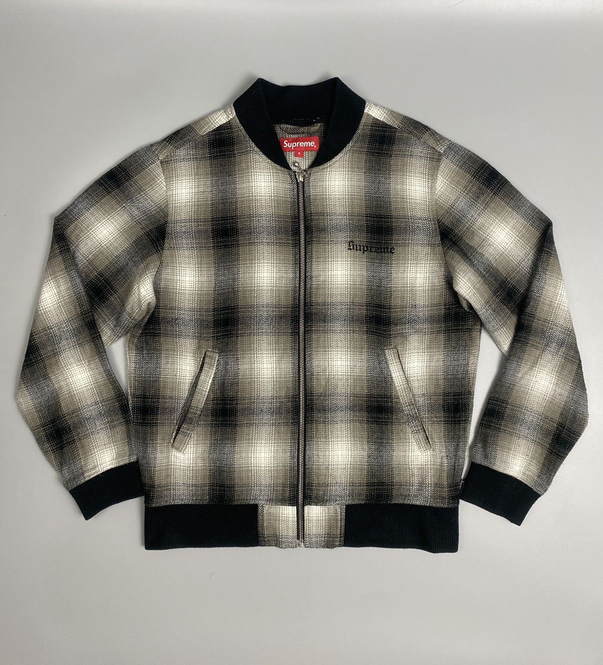 Supreme plaid bomber jacket online