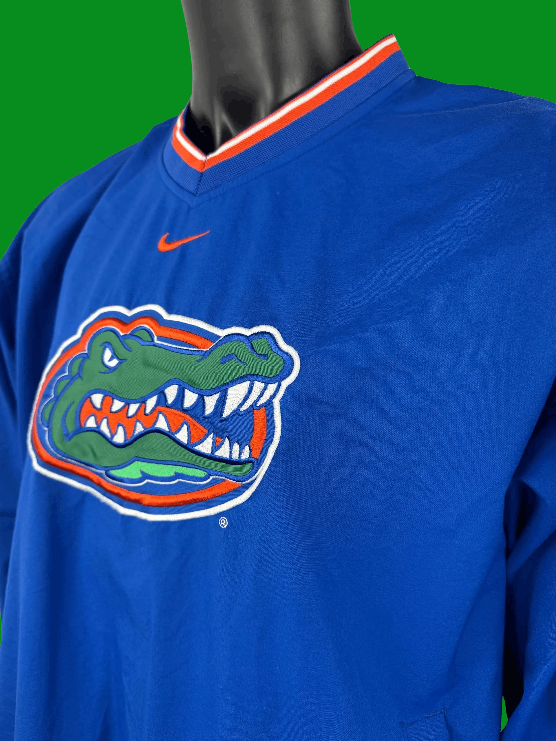 Nike VTG Nike Florida Gators V-Neck Pullover Windbreaker Jacket Size US L / EU 52-54 / 3 - 1 Thumbnail
