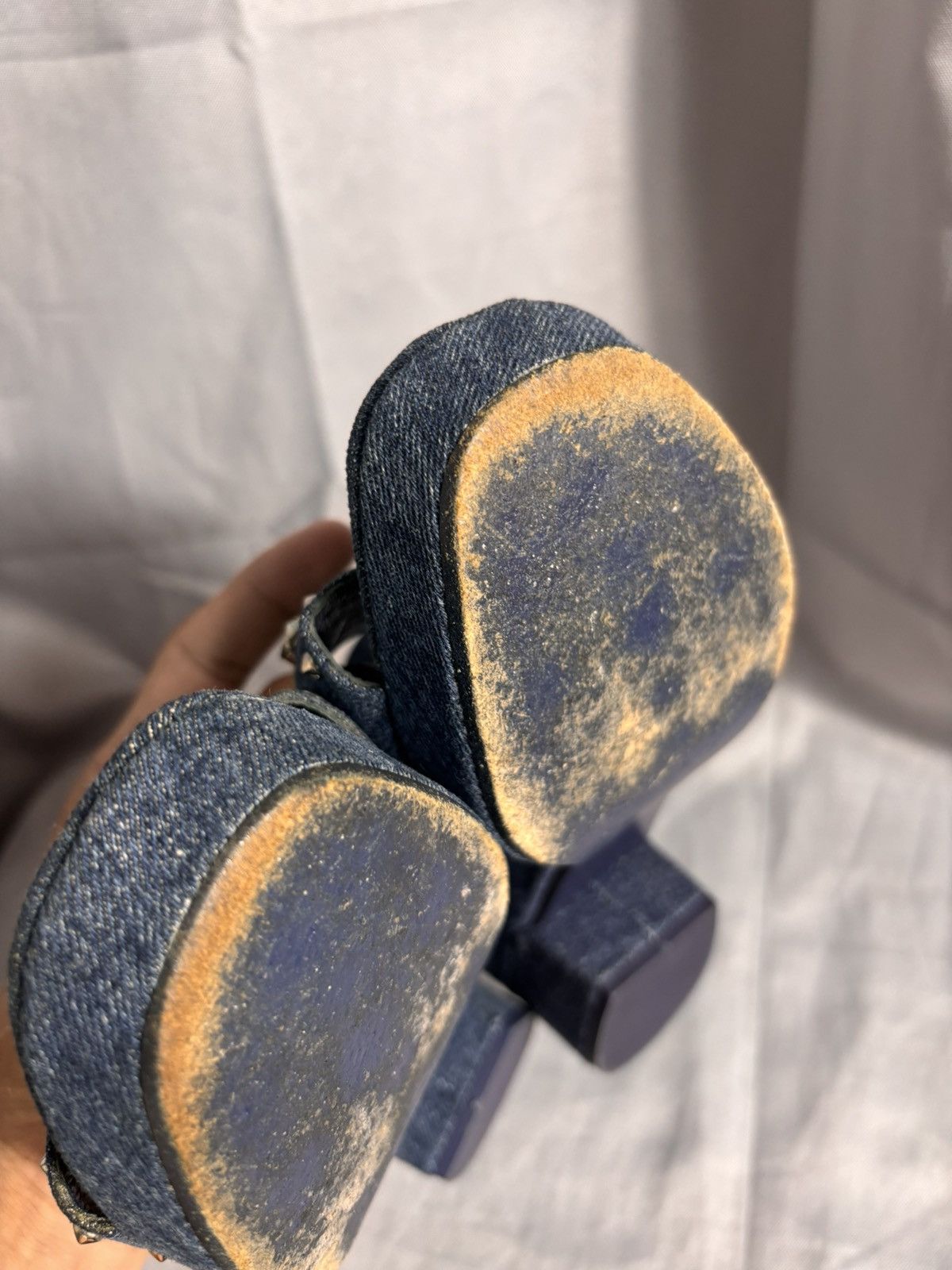 Miu Miu Miu Miu Denim Sandals Size US 7.5 / IT 37.5 - 11 Thumbnail