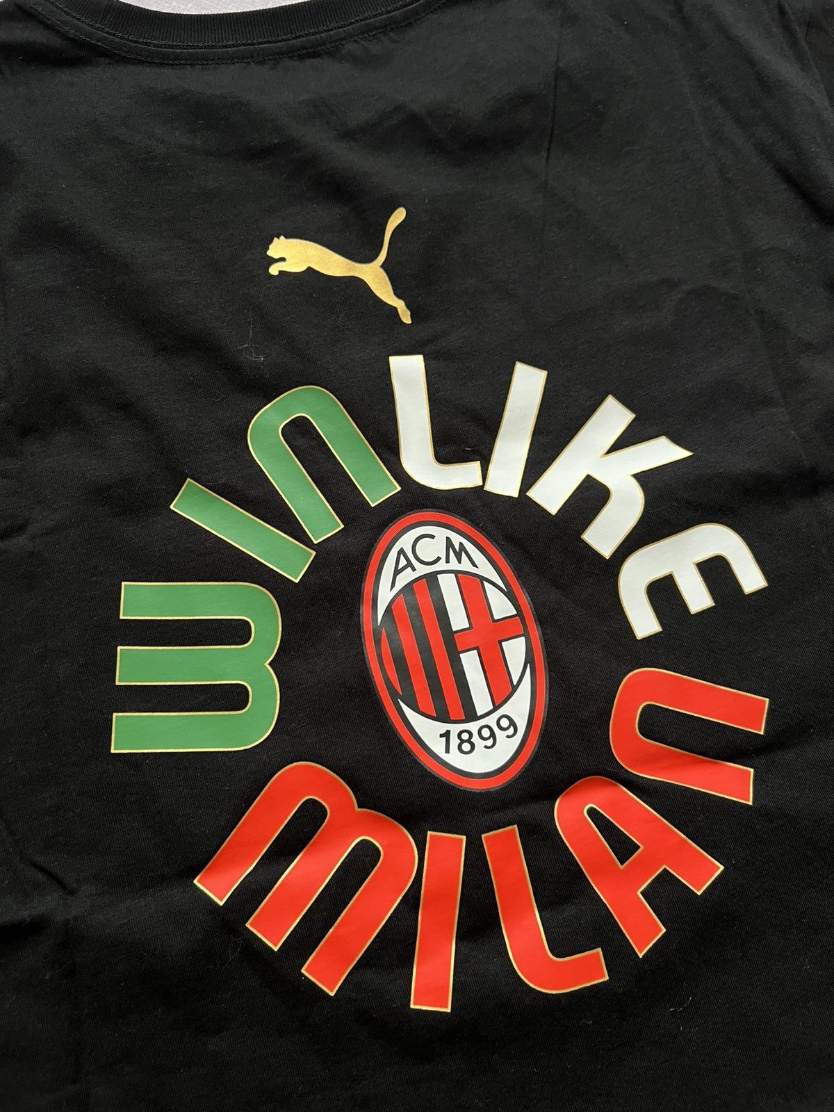 Puma AC Milan Scudetto 2022 T-Shirt Black Size XL New Size US XL / EU 56 / 4 - 10 Thumbnail
