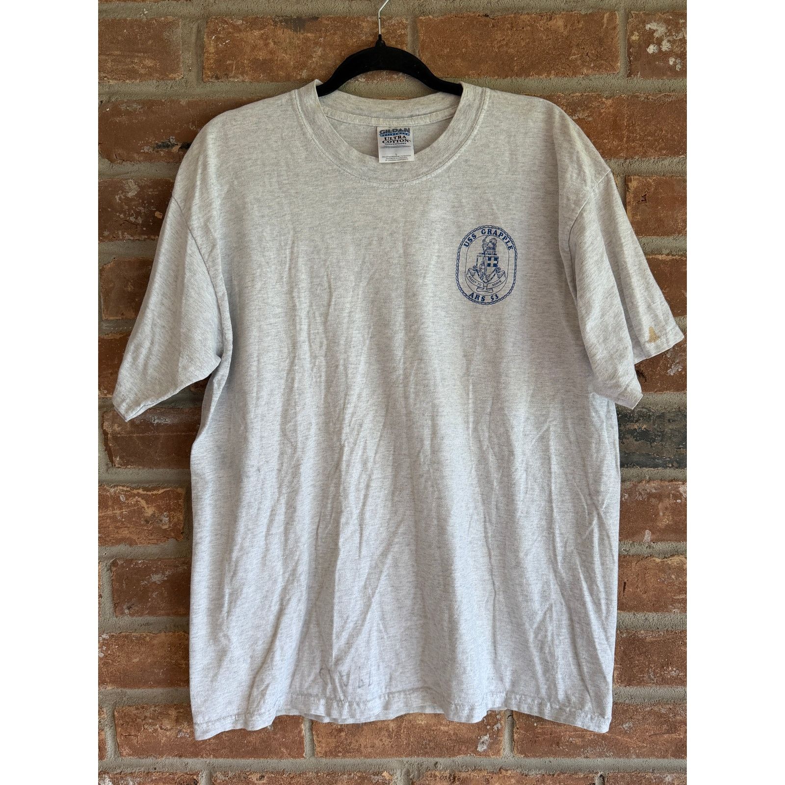 Gildan USS Grapple ARS 53 Navy Tee Military Gray L Size US L / EU 52-54 / 3 - 1 Thumbnail