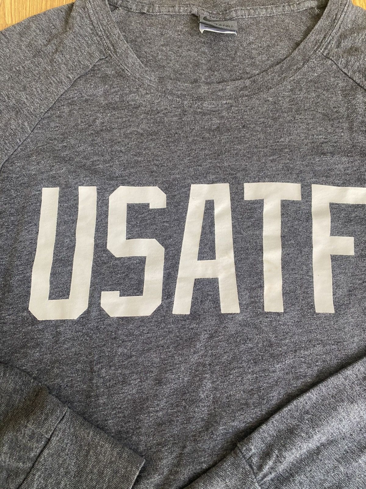 Nike × Vintage Vintage USATF Track And Field Nike Long Sleeve Cotton Gray M Size US M / EU 48-50 / 2 - 5 Thumbnail
