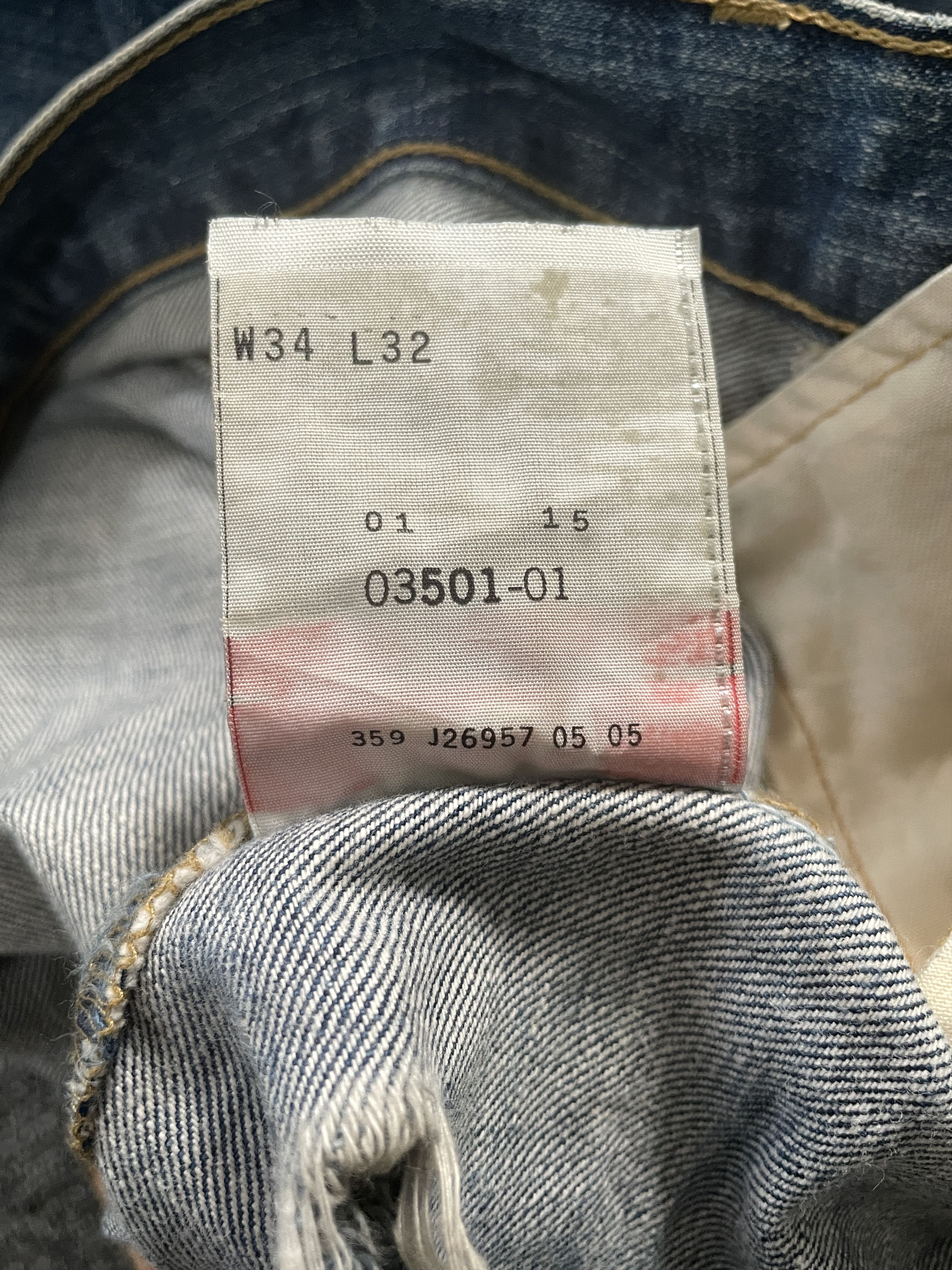 Levi's 00s Levis 501 Jeans W34 Distressed Faded Button Fly Denim Size US 34 / EU 50 - 7 Thumbnail
