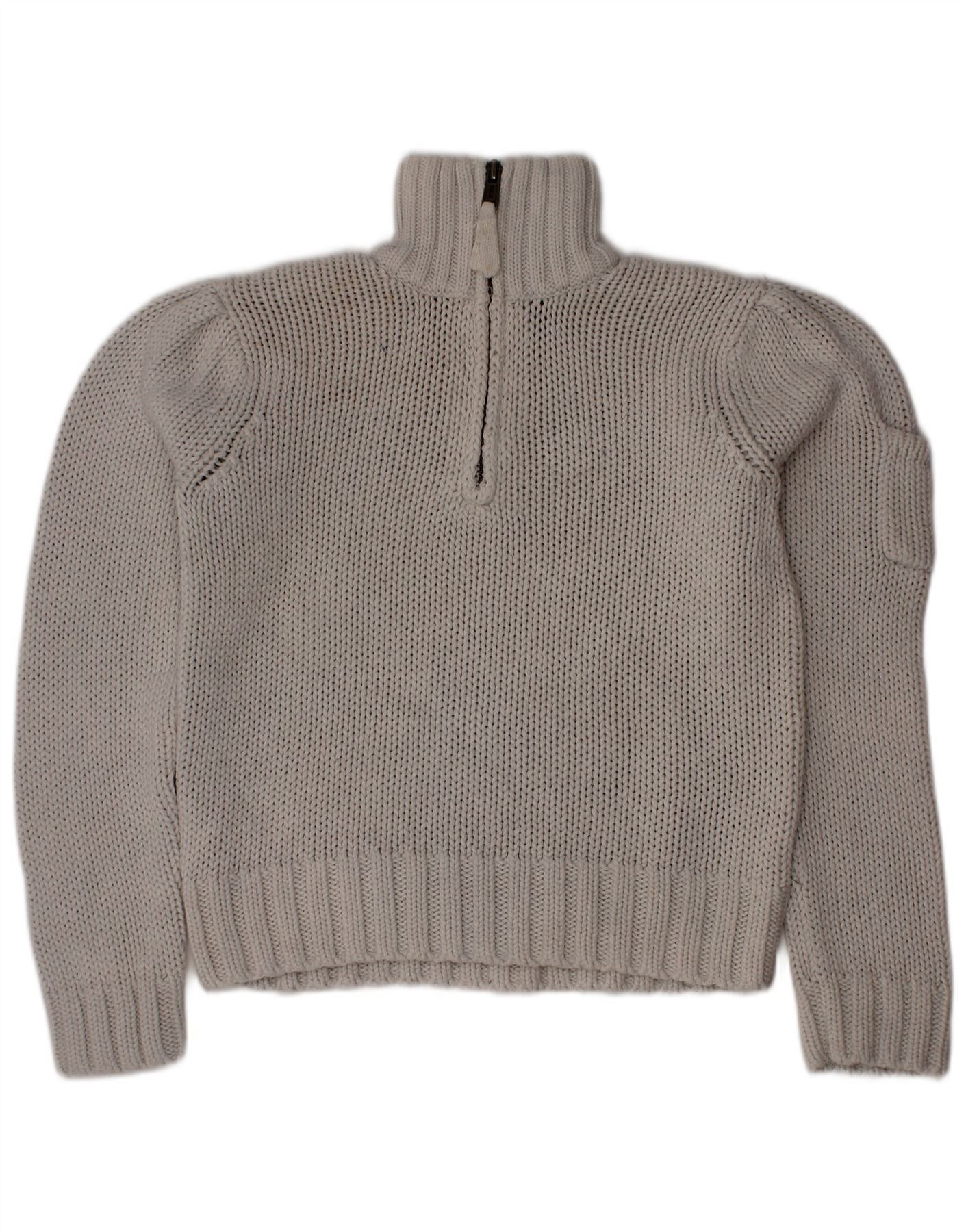 Ralph Lauren Boys Zip Neck Jumper Sweater 5-6 Years Grey Cotton Size XXL / US 16-18 / IT 52-54 - 1 Thumbnail