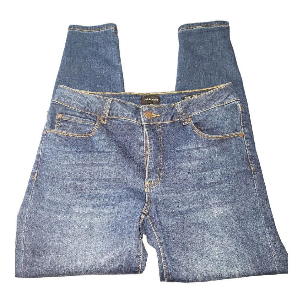 Designer CT177 Tahari Kelly Classic Ladies Skinny Blue Jean Size 8 Size 30" / US 8 / IT 44 - 1 Thumbnail