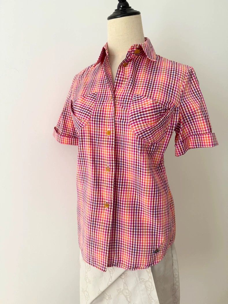 Vivienne Westwood Vivienne Westwood Size1 Pink and purple floral collar check Size S / US 4 / IT 40 - 2 Thumbnail